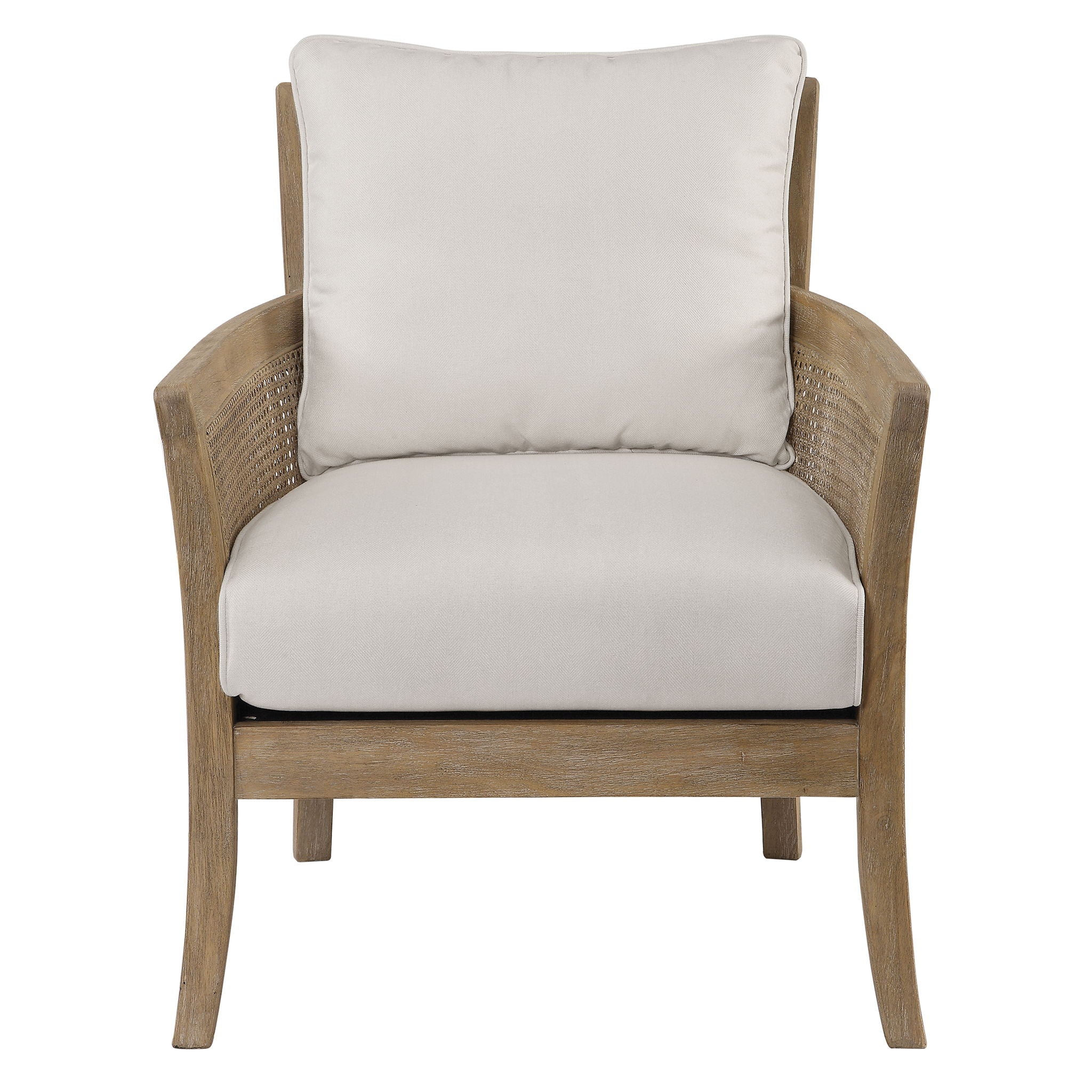 Encore – Natural Armchair – White