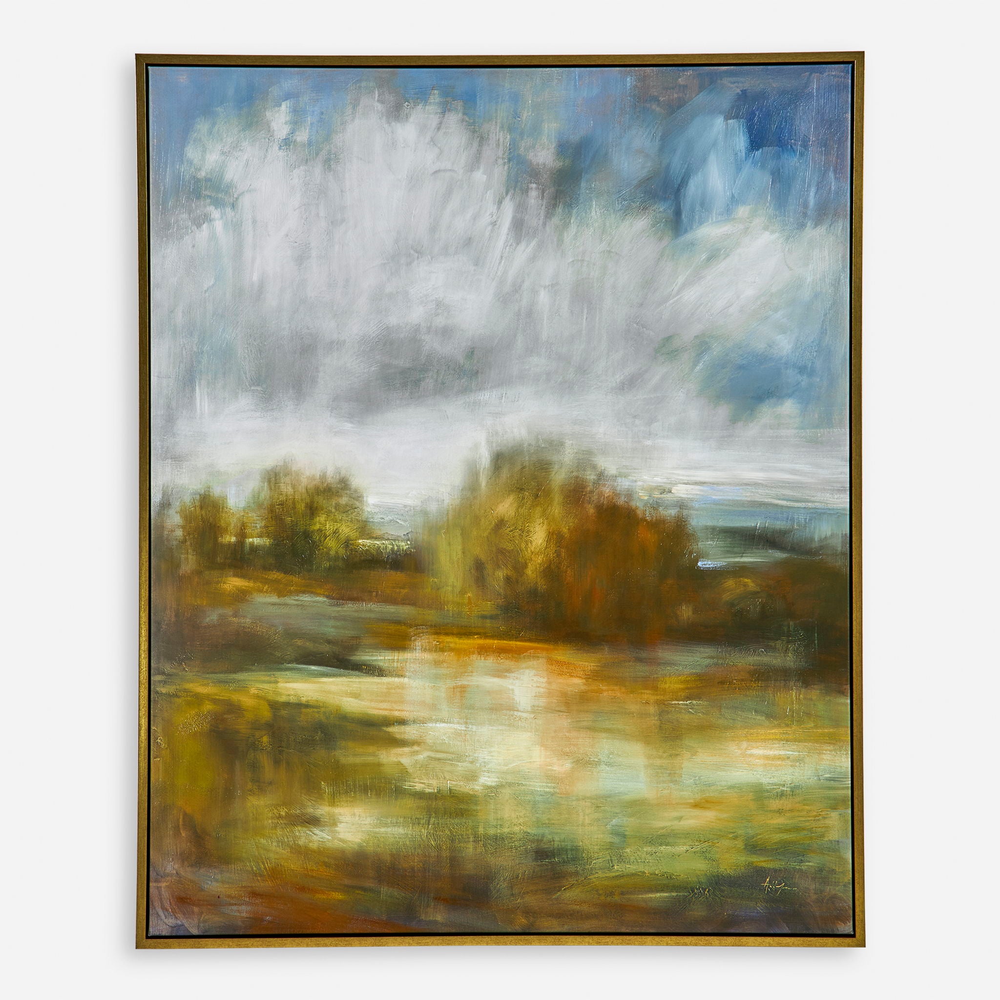 John’s – Field Framed Landscape Art – Beige