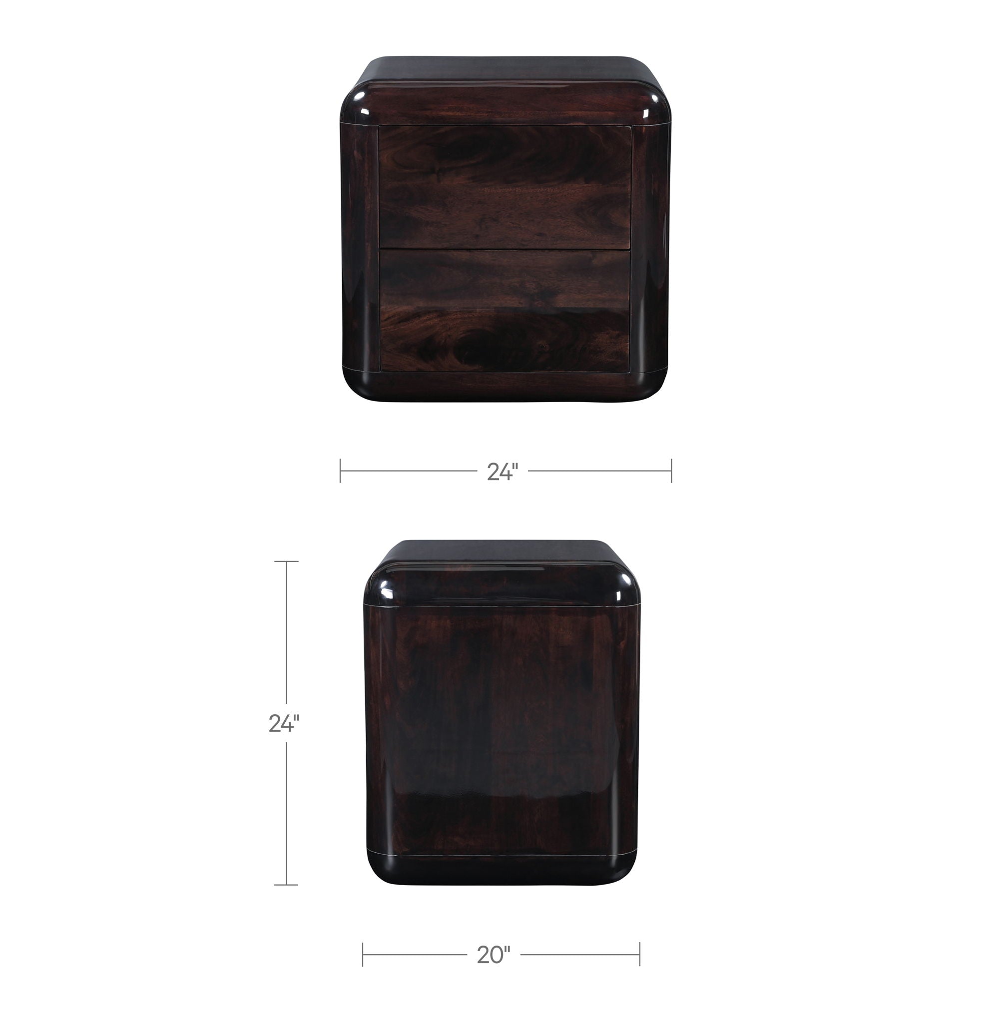 Rory - Nightstand - Dark Brown - Image 3