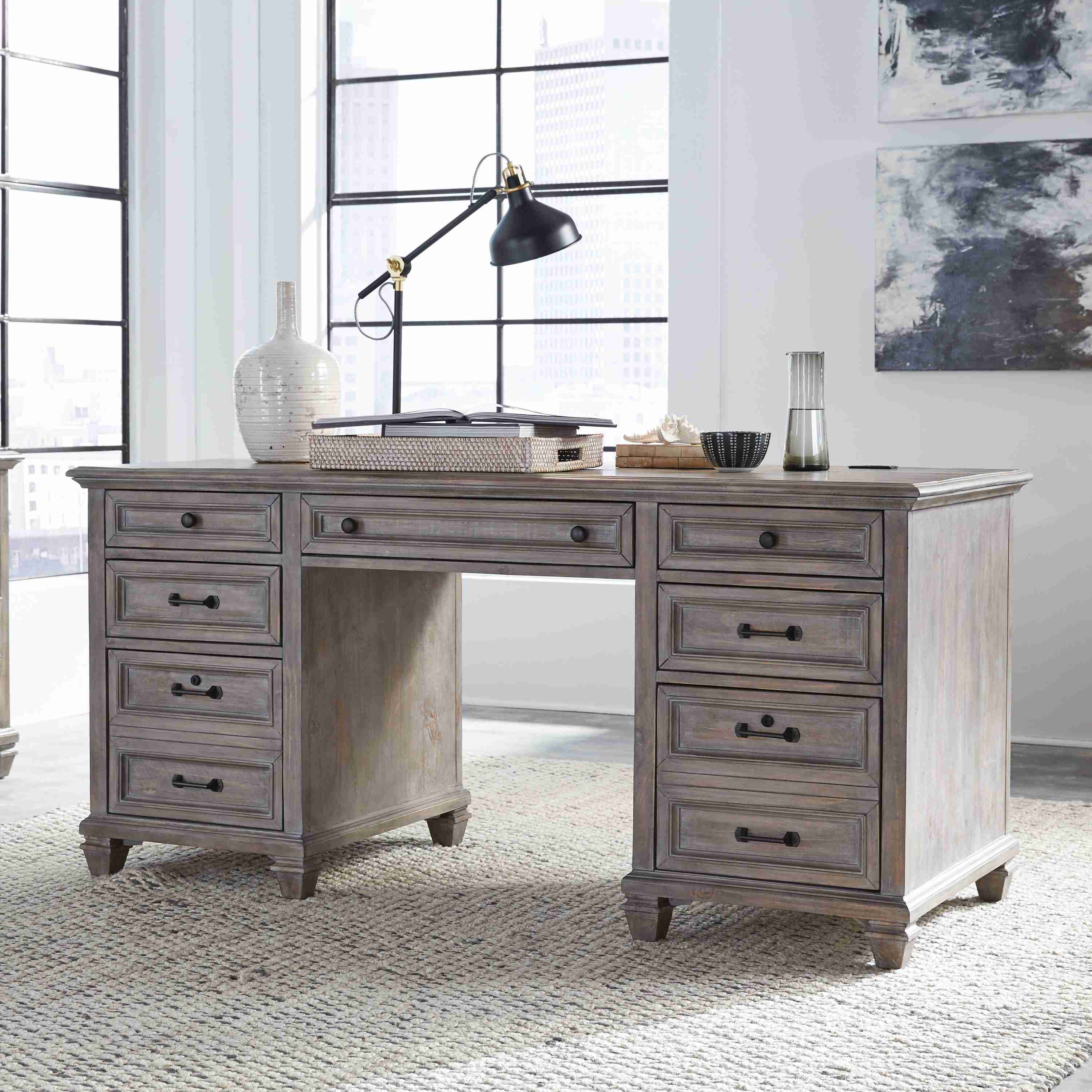 Lancaster - Executive Desk - Dove Tail Gray - Image 3