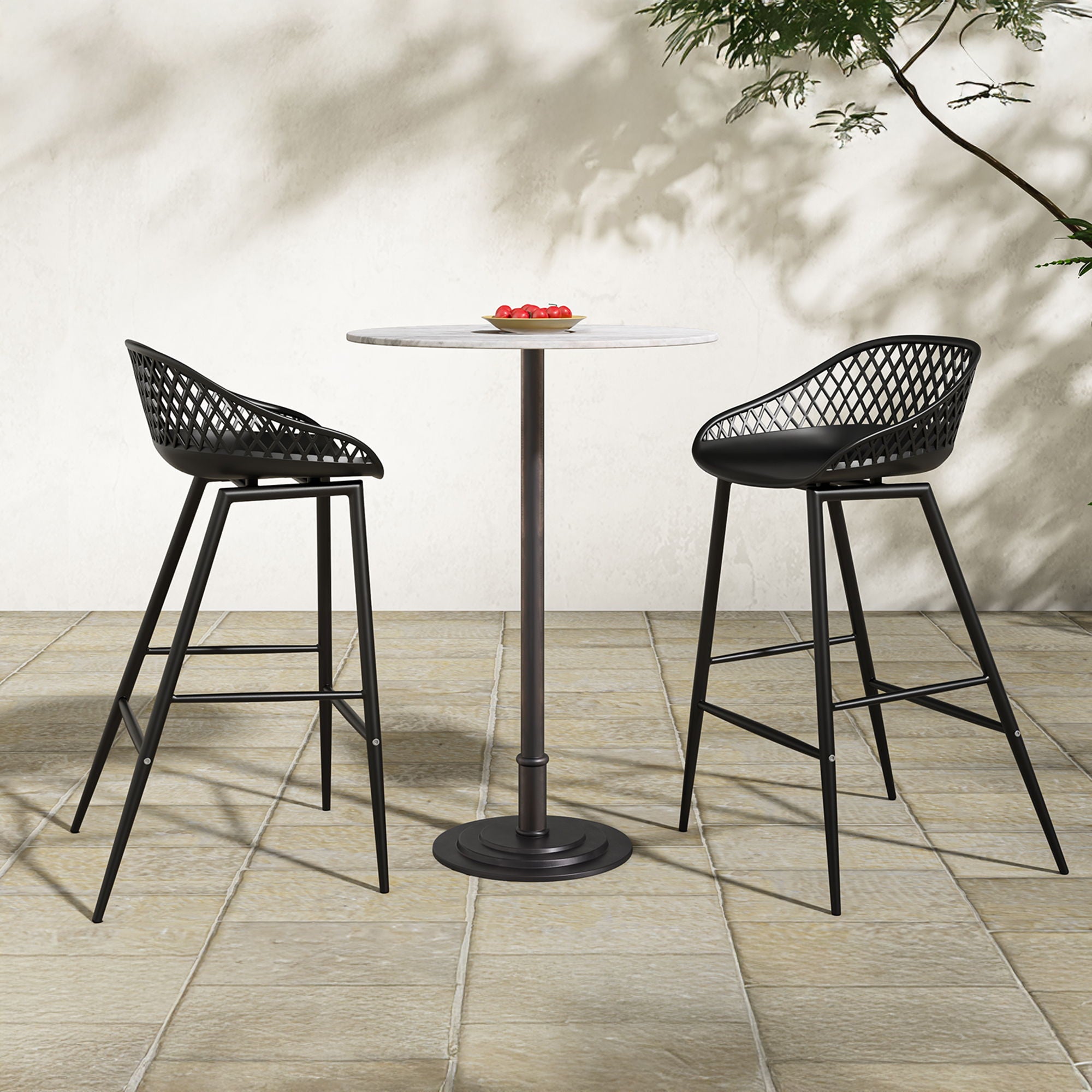 Tori - Outdoor Counter Table - White Marble - Image 3