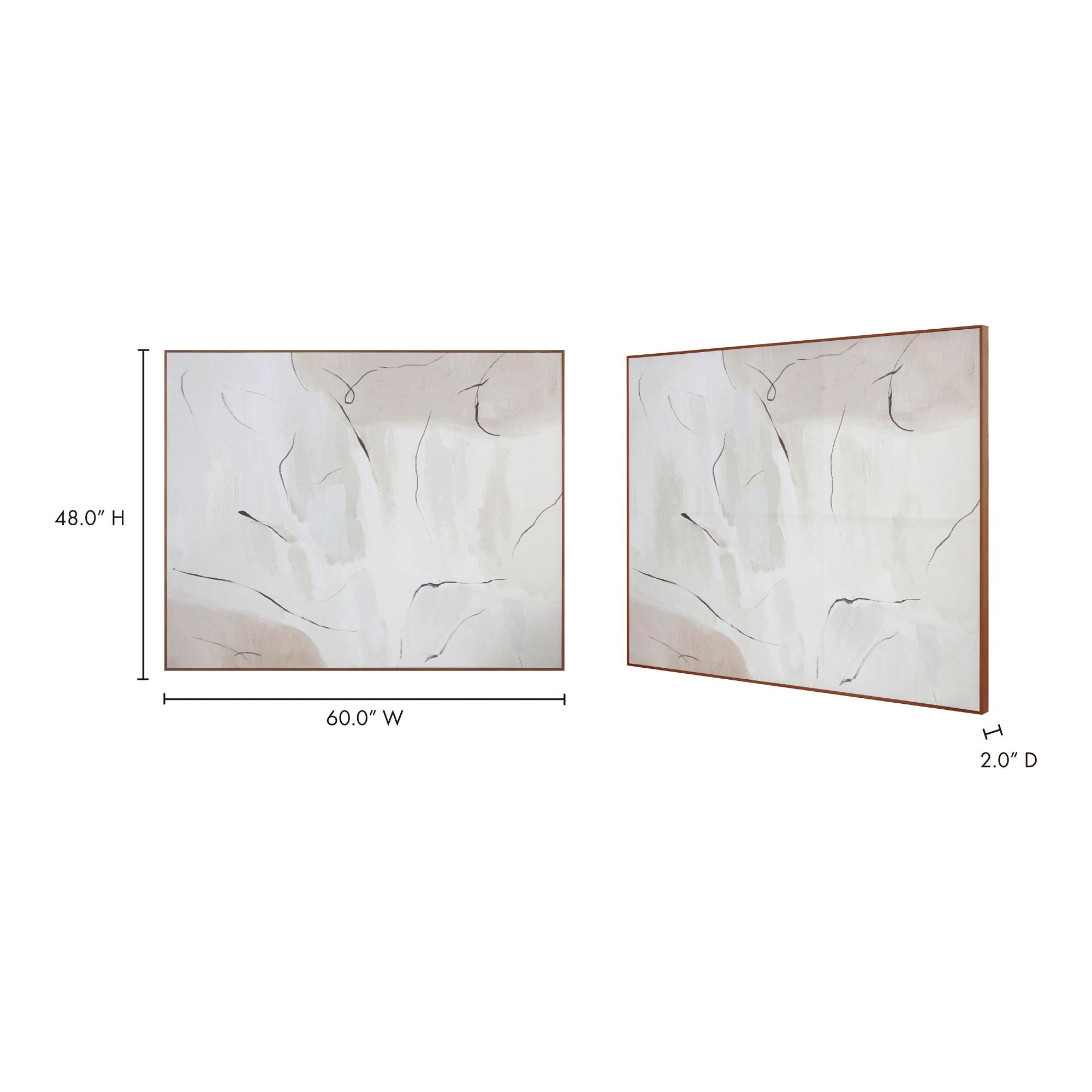 Impression - Framed Painting Terra Palette - White - Image 3