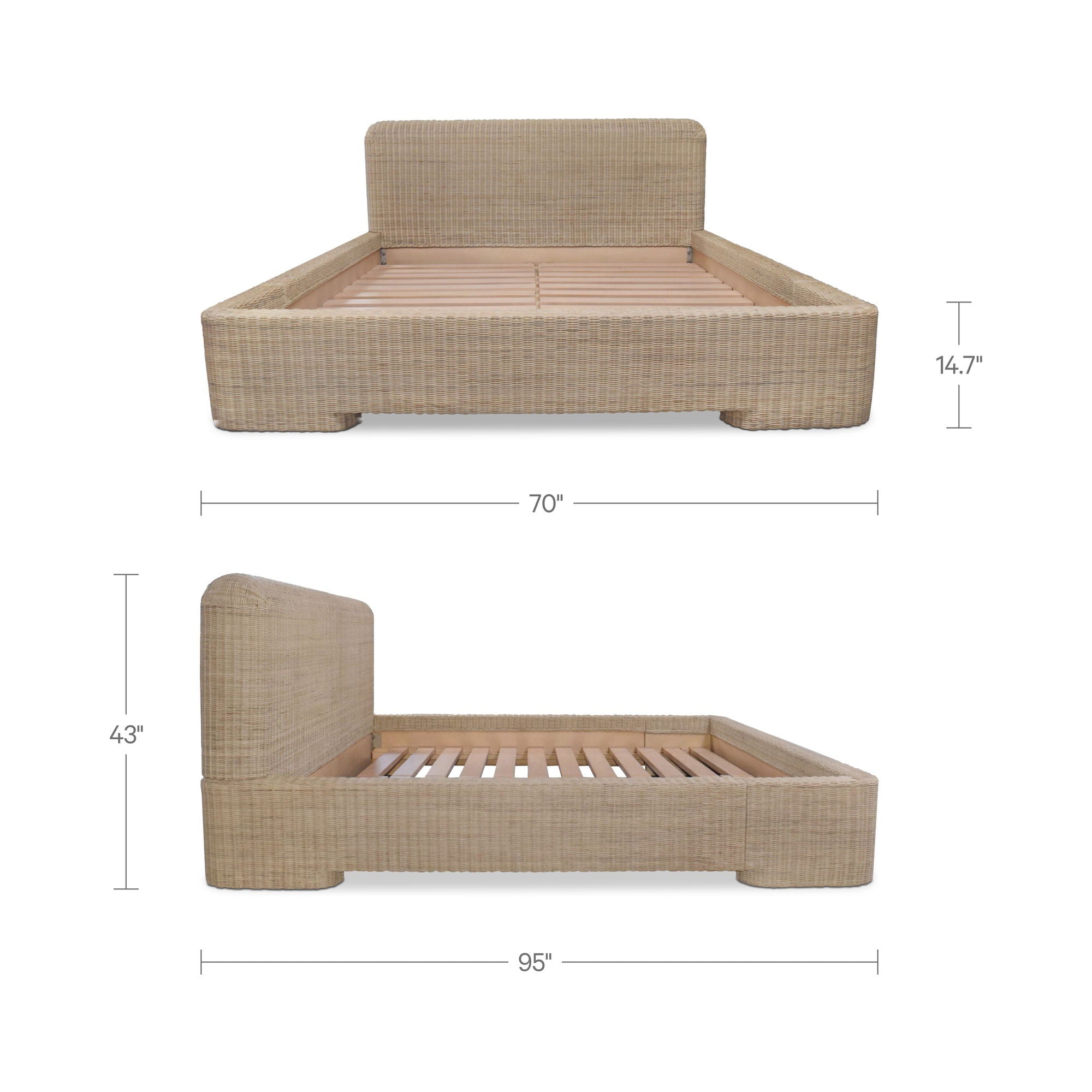 Claudia - Queen Bed - Natural - Image 2
