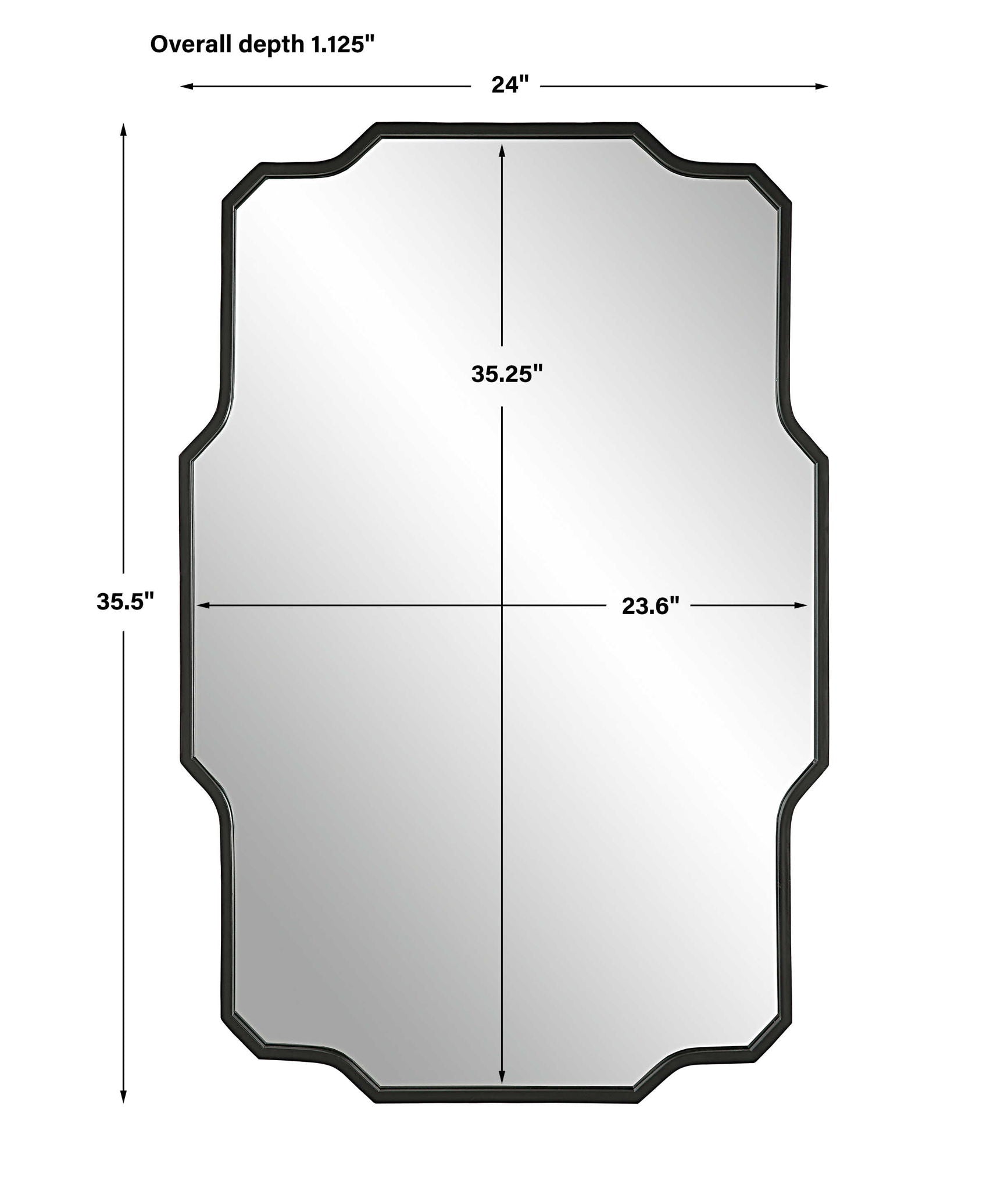 Casmus - Iron Wall Mirror - Black - Image 2