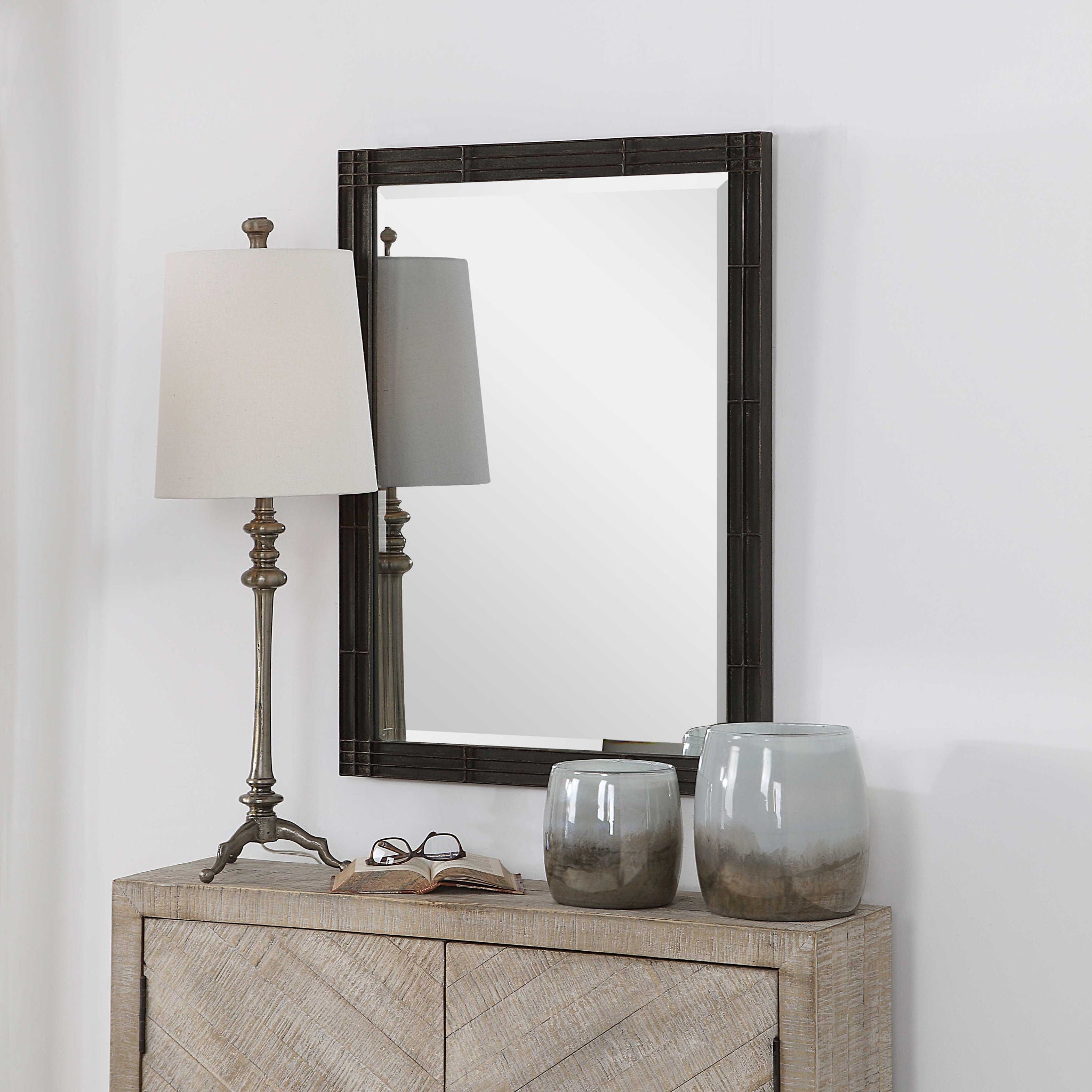 Gower - Vanity Mirror - Aged Black - Image 2