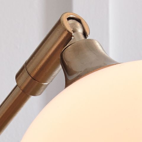 Taliya - Metal Arc Lamp  - Champagne / White - Image 3