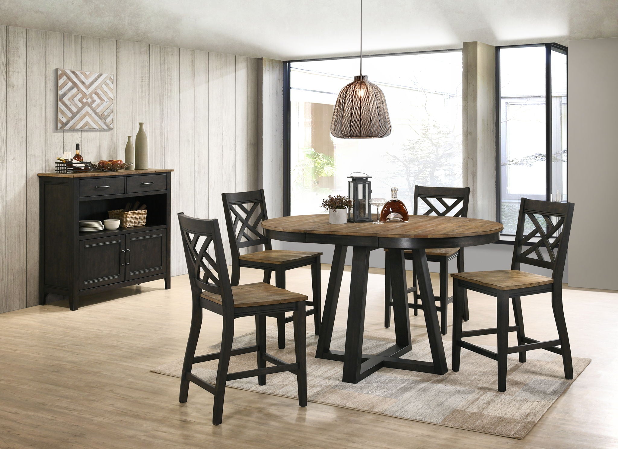 Harper - Lattice Stool - Brushed Brown / Pecan - Image 2