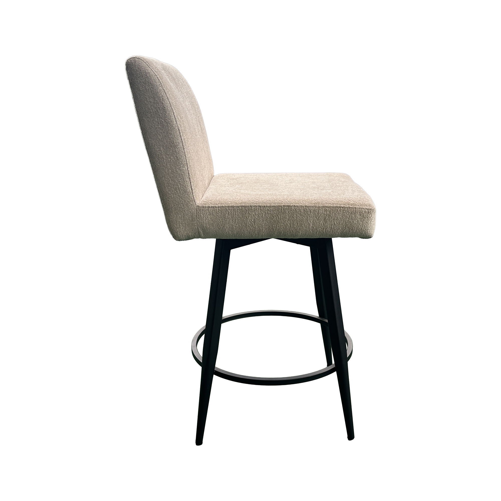 Metal Base Barstools - Barstool With Parsons Seat - Champagne - Image 3