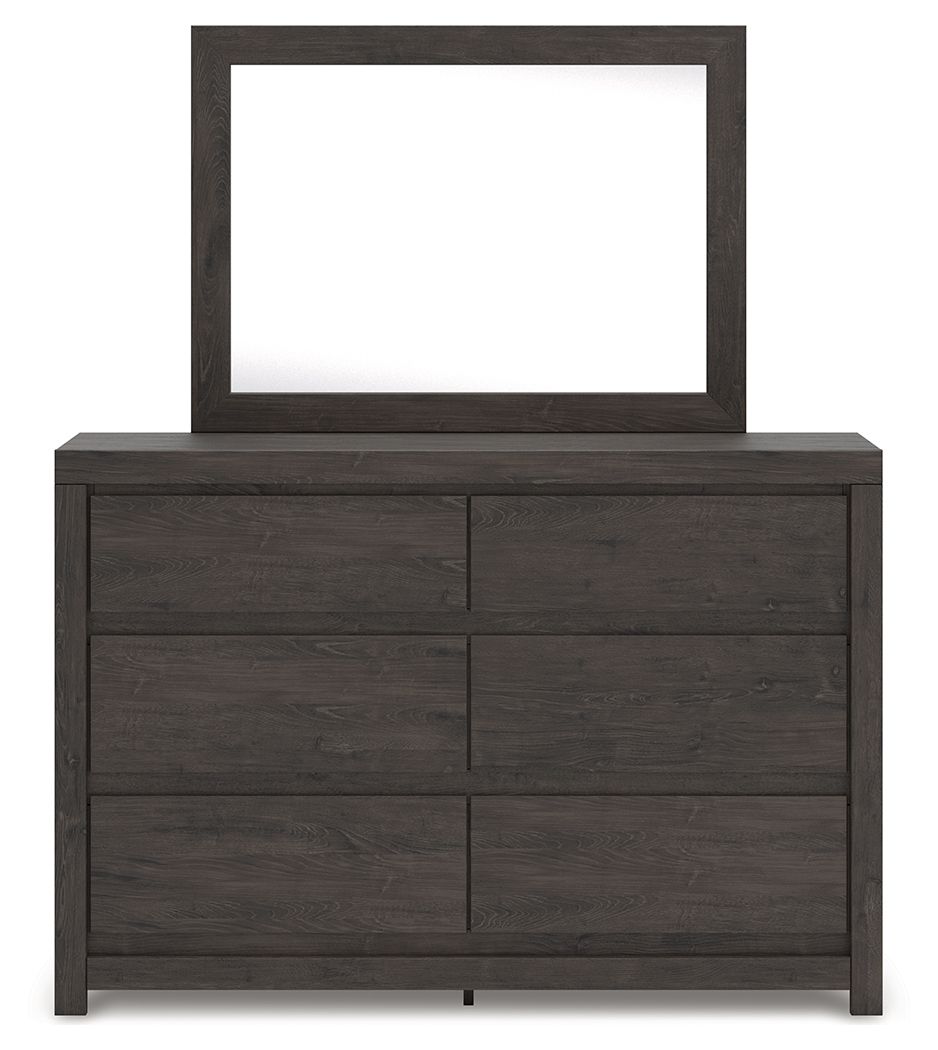 Fraluna - Dresser And Mirror - Charcoal - Image 3
