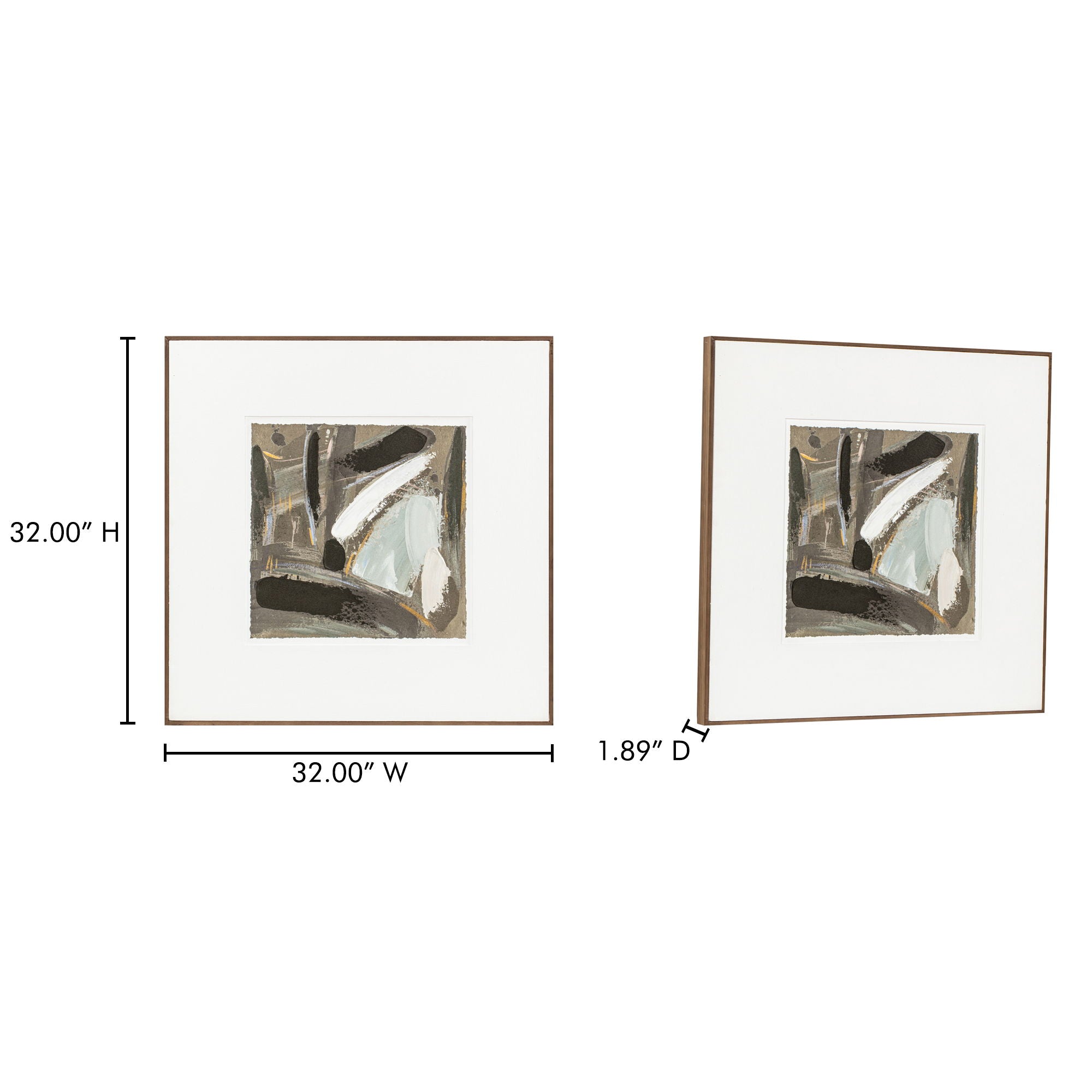 Sonnet - Framed Painting - Gray - Image 2