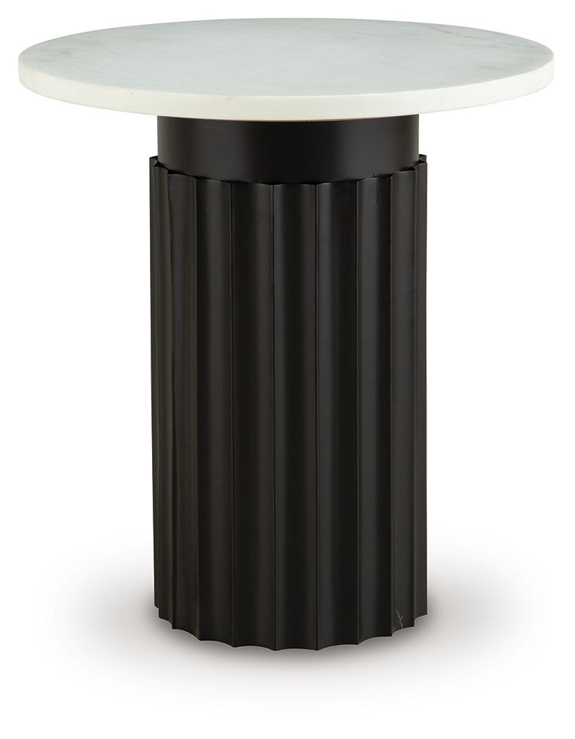 Wainstone – Accent Table – Black / White
