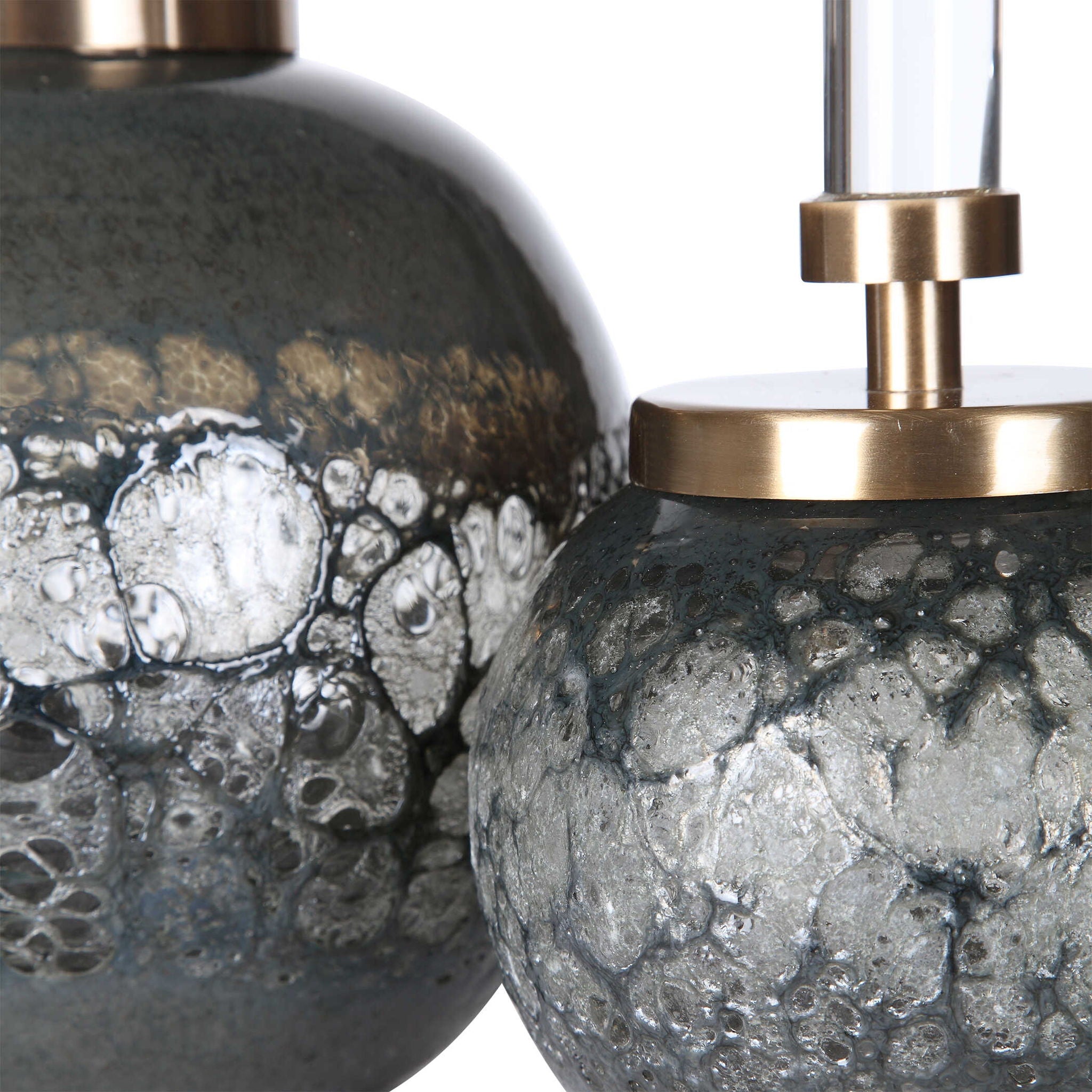 Cessair - Art Glass Bottles (Set of 2) - Dark Gray - Image 3