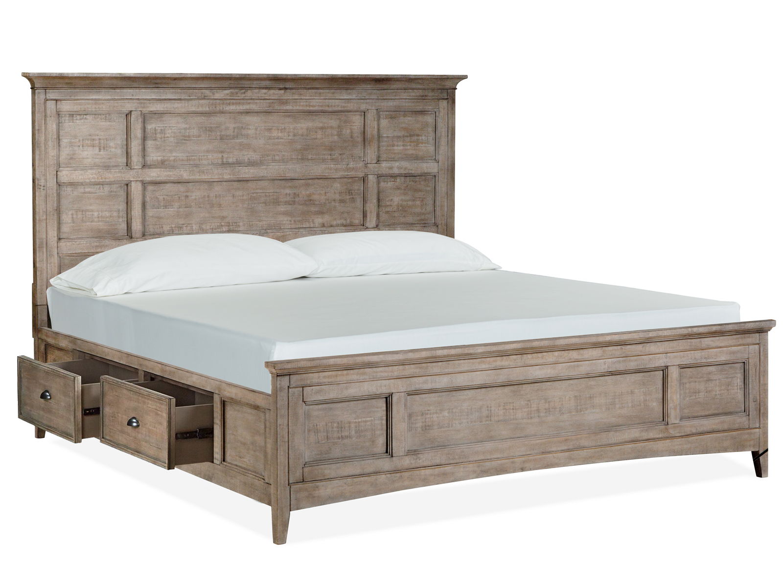 Paxton Place - Complete Panel Bed With Storage Rails - Image 3