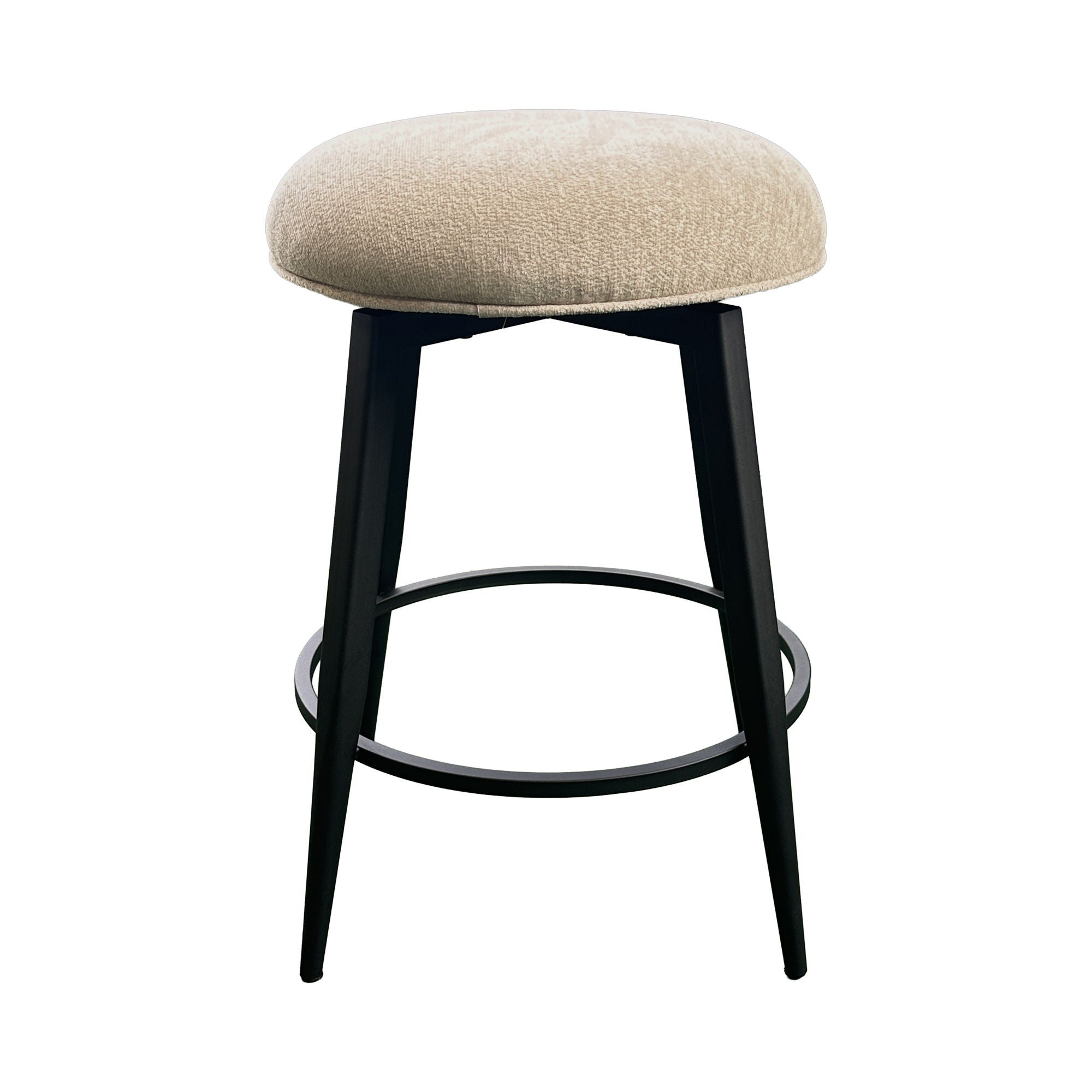 Metal Base Barstools - Barstool With Backless Seat - Champagne - Image 2