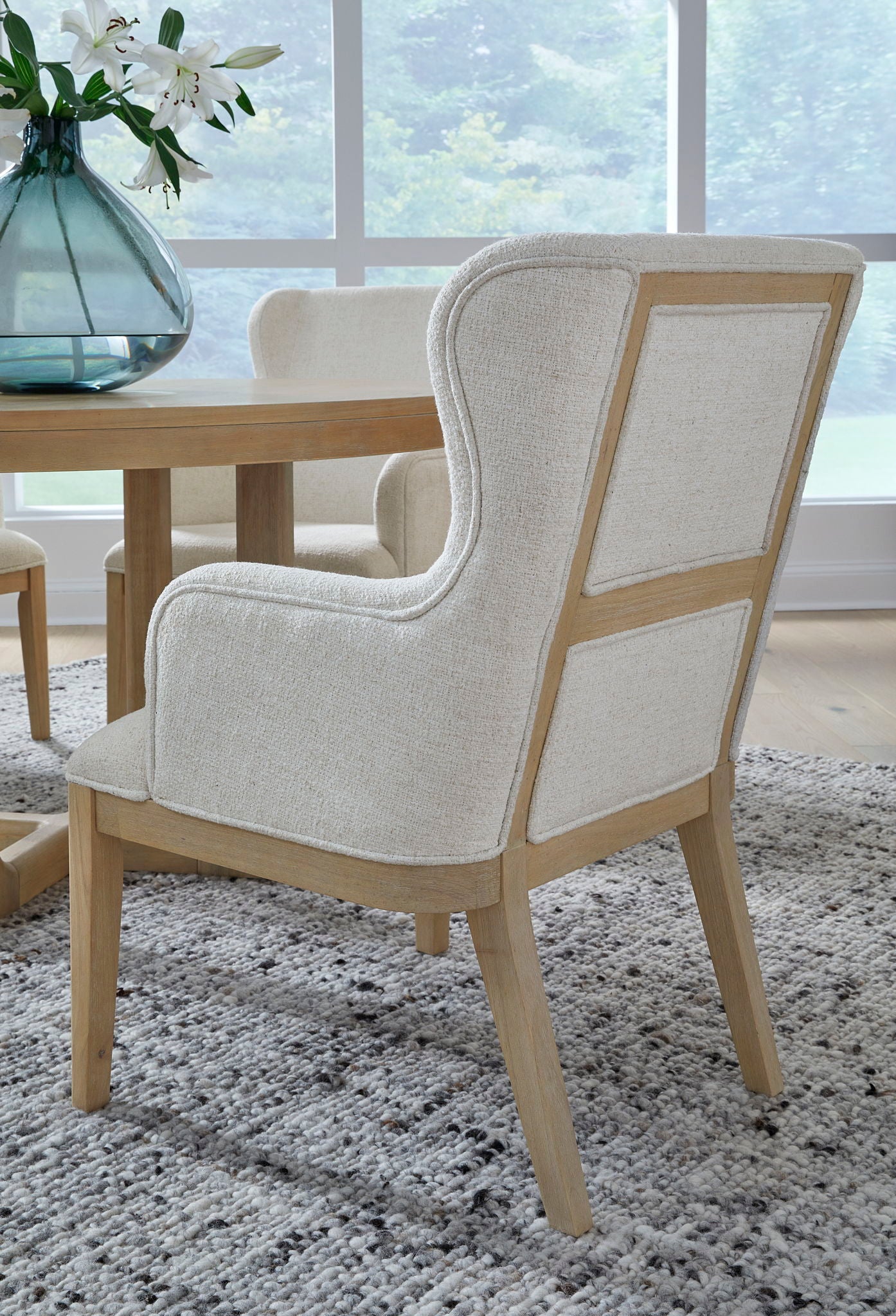 Somerset - Dining Arm Chair With Upholstered Seat & Back (Set of 2) - Butternut and Omari Natural - Image 2