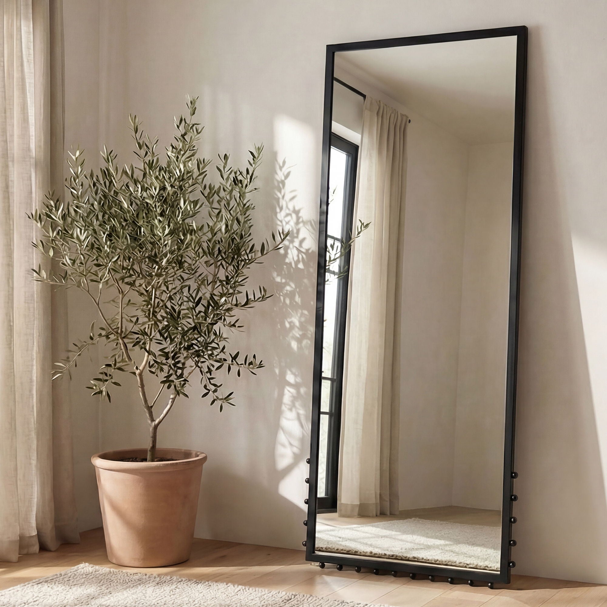 Figaro - Floor Mirror - Black - Image 2