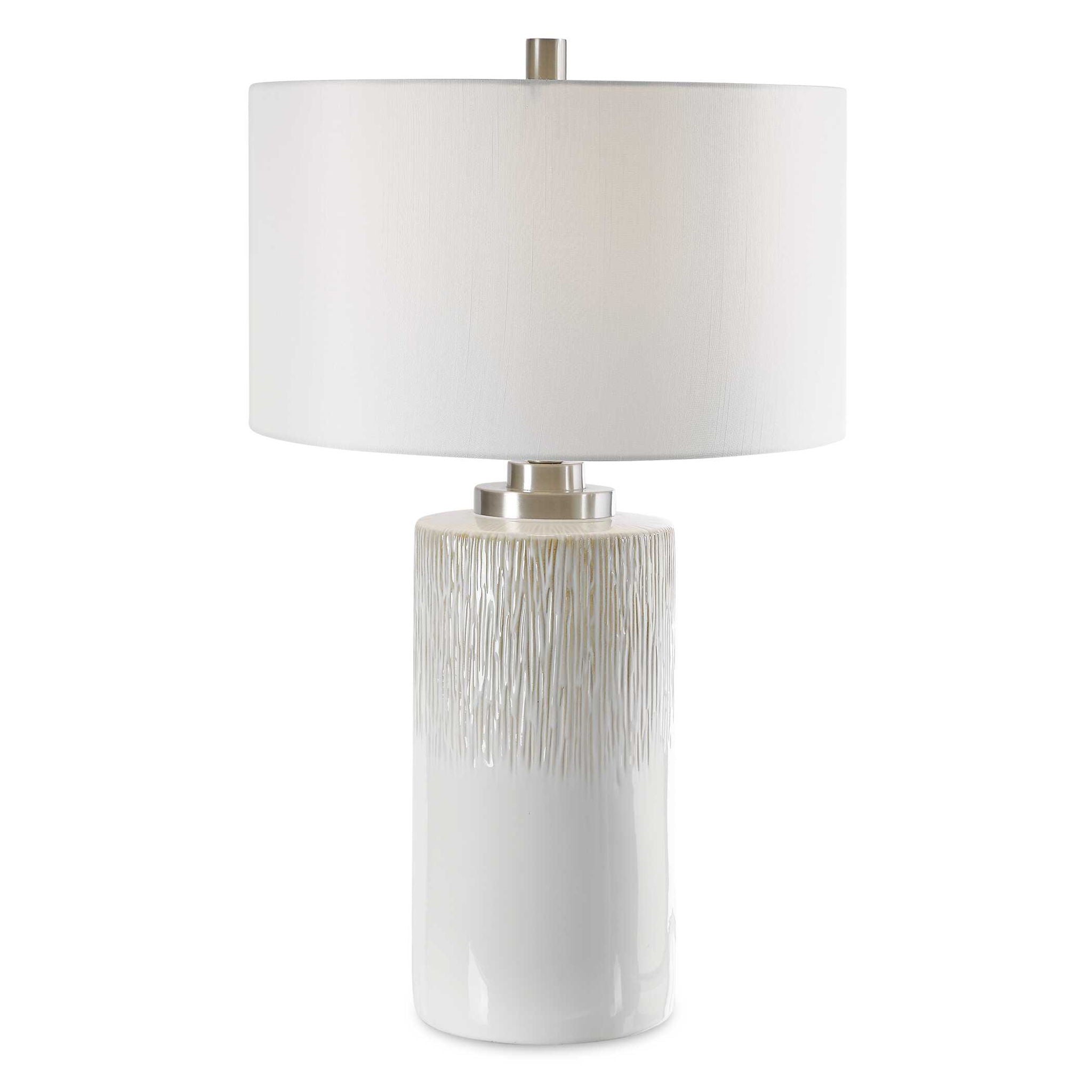 Georgios - Cylinder Table Lamp - White - Image 1
