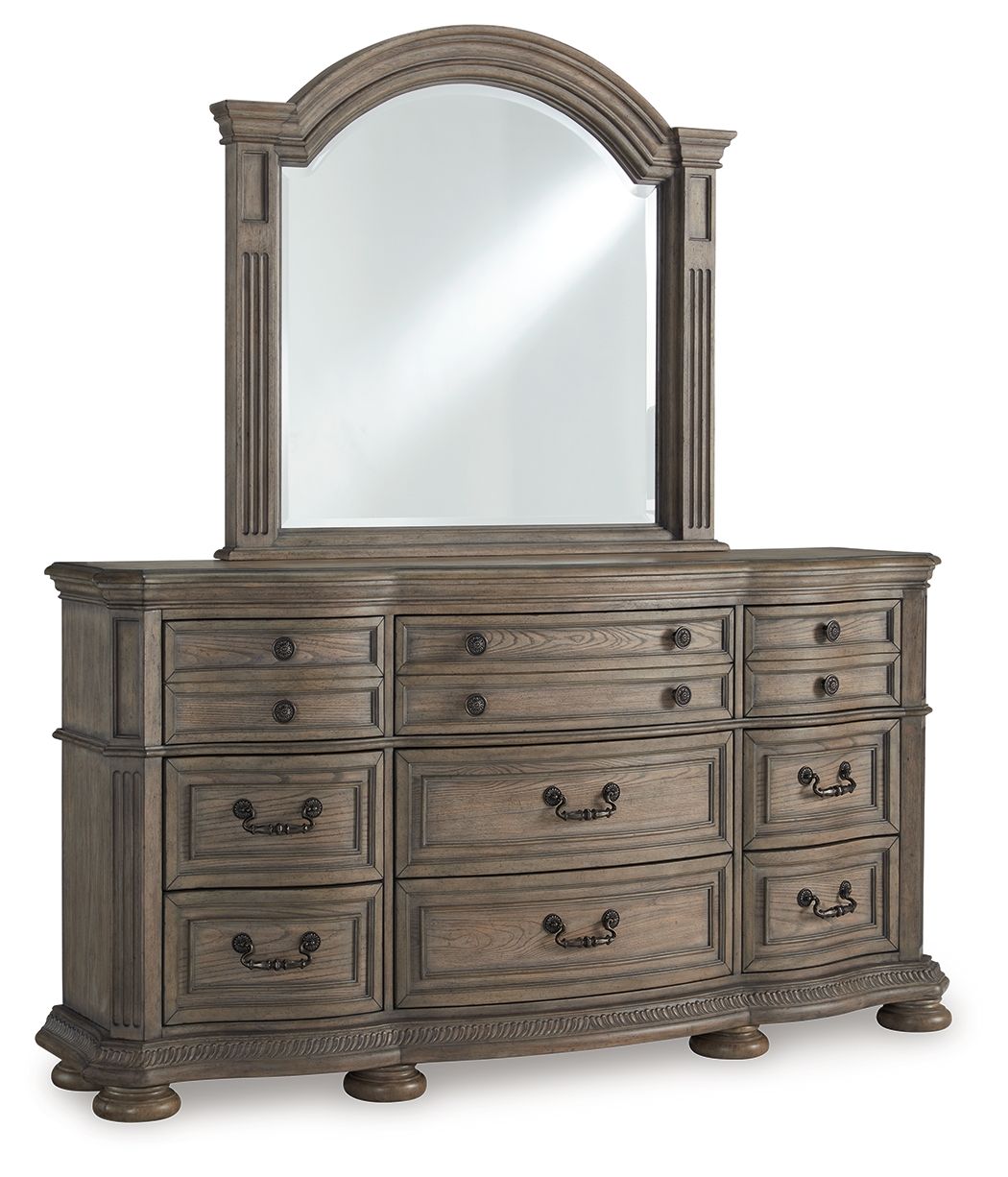 Ardenfield – Dresser And Mirror – Light Brown