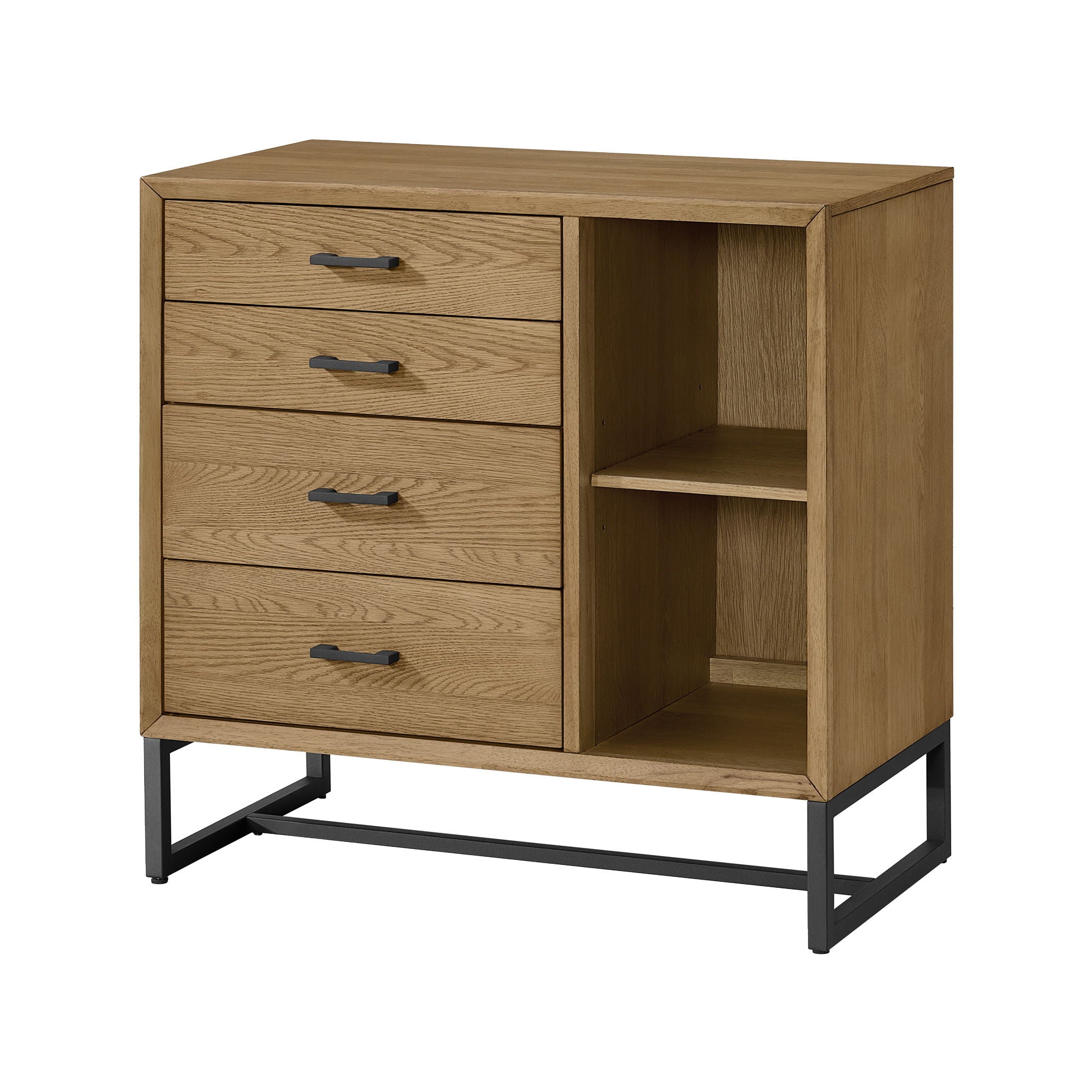Newport - Drawer Chest / Bookcase - Natural Oak - Image 1