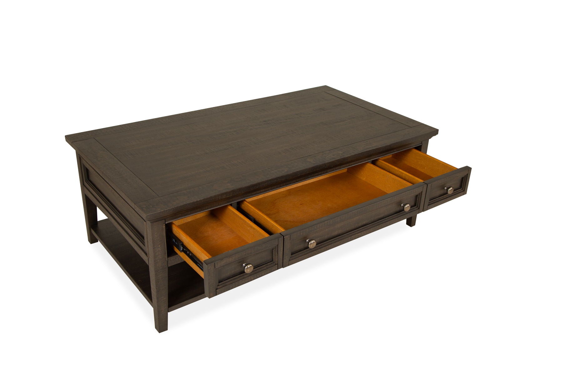Westley Falls - Rectangular Cocktail Table With Casters - Graphite - Image 3