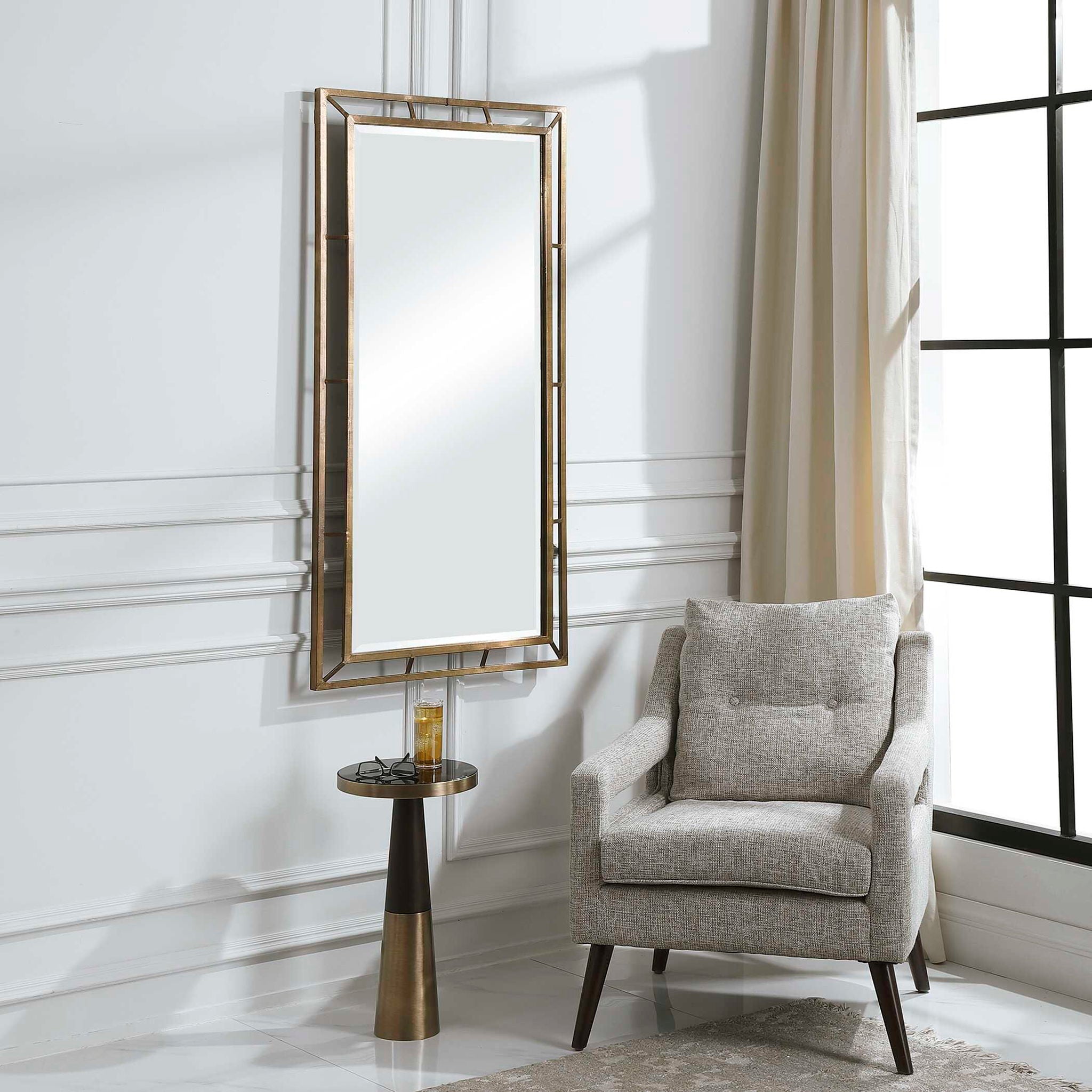 Farrow - Copper Industrial Mirror - Gold - Image 3