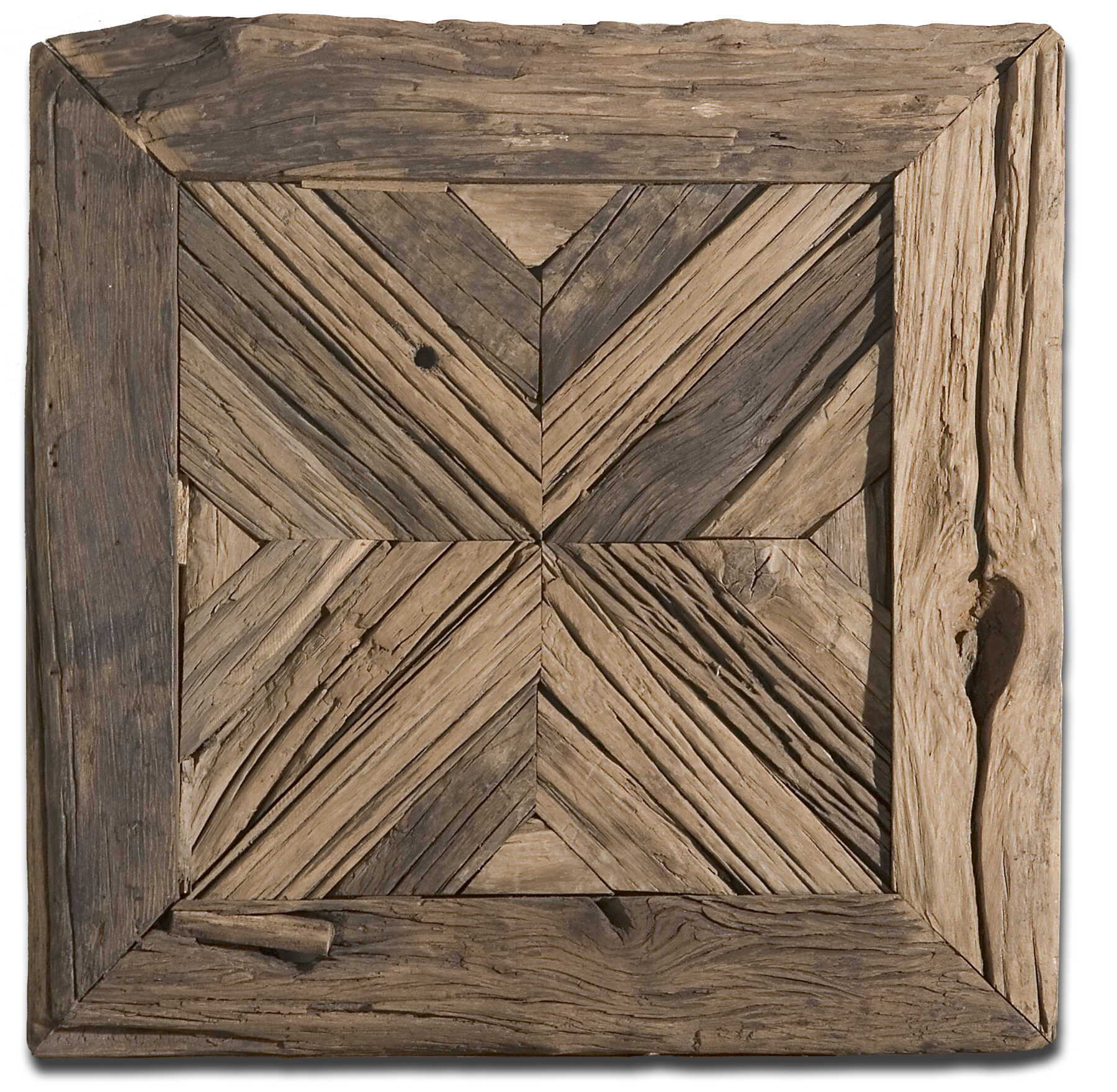 Rennick - Reclaimed Wood Wall Art - Light Brown - Image 1