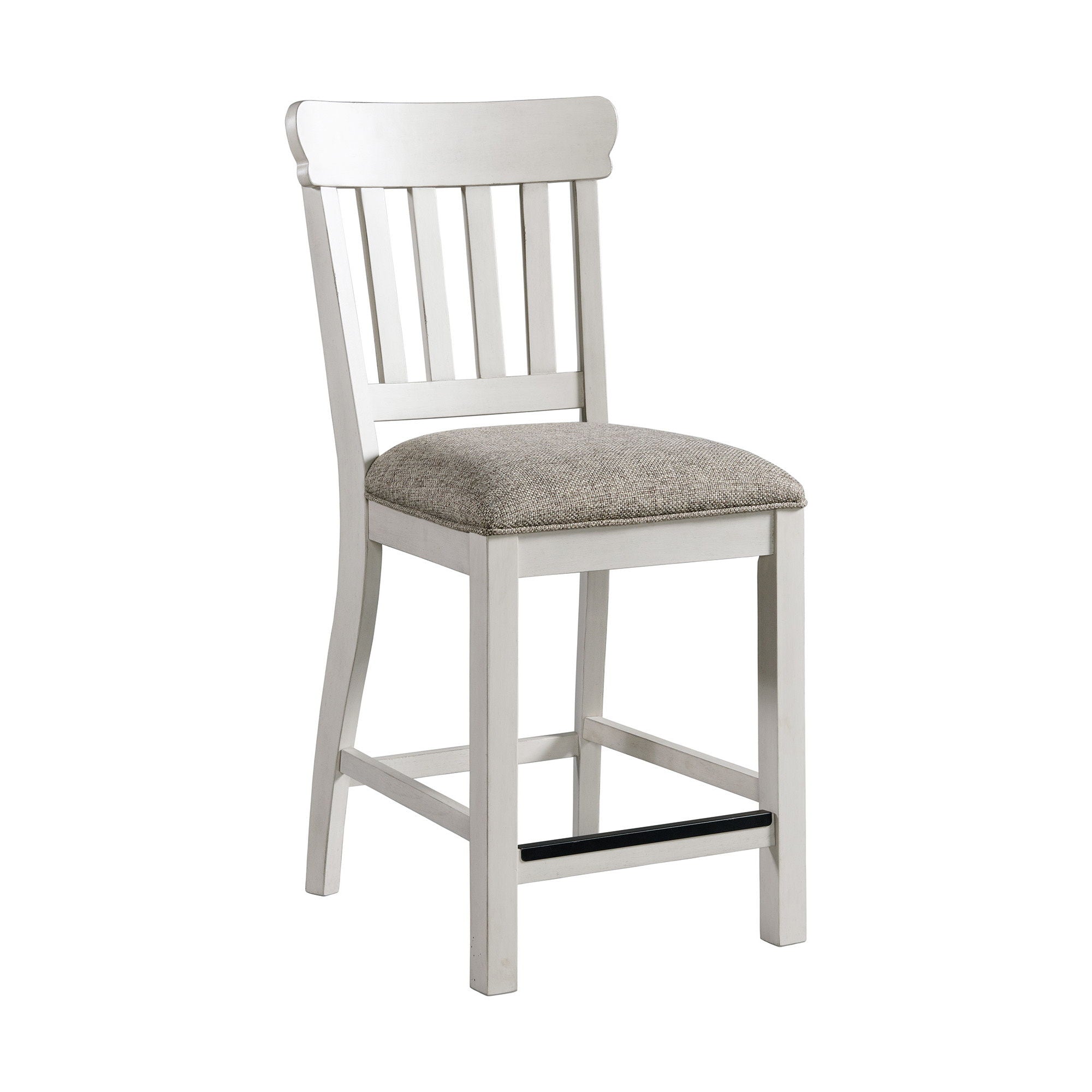 Drake – Slat Stool – Rustic White / French Oak