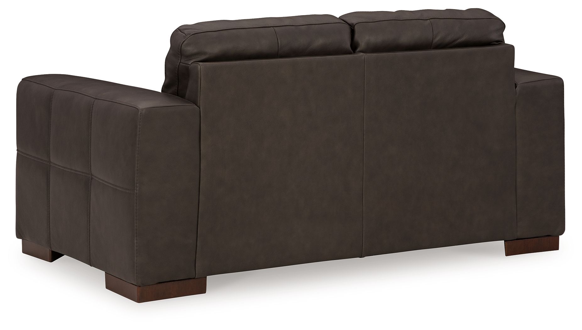 Luigi - Loveseat - Leather Match - Thunder - Image 3
