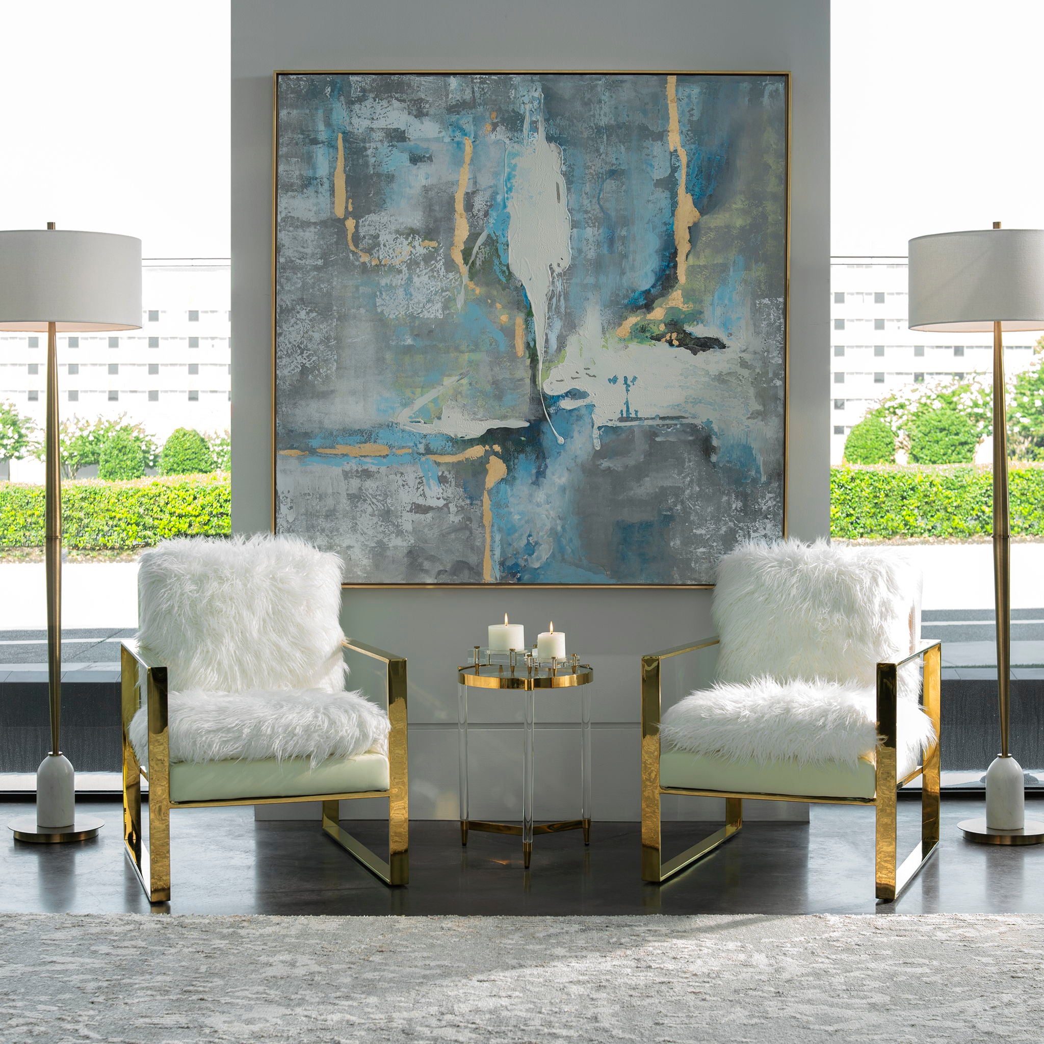 Meditation - Modern Art - Blue - Image 3