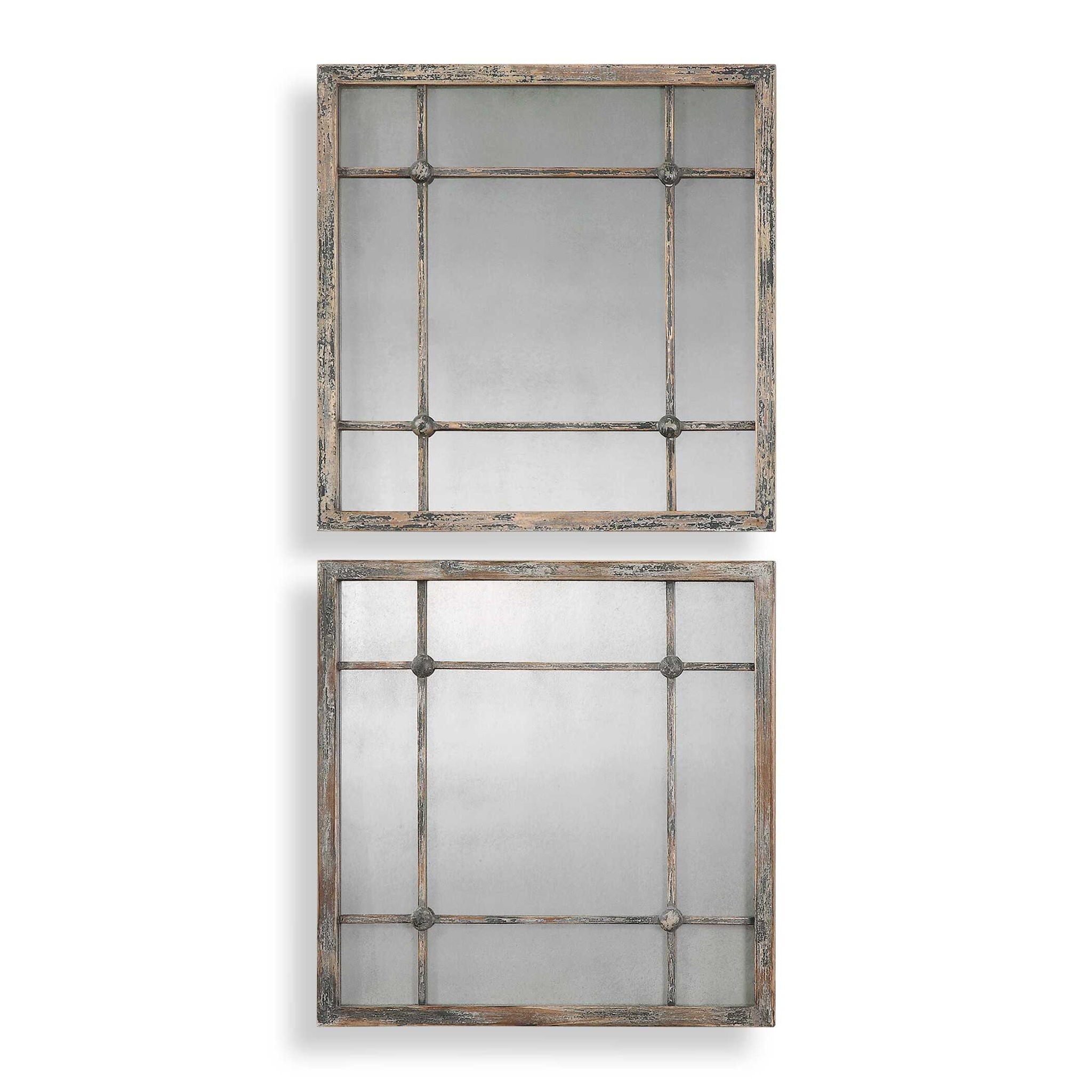 Saragano – Square Mirrors (Set of 2) – Light Brown