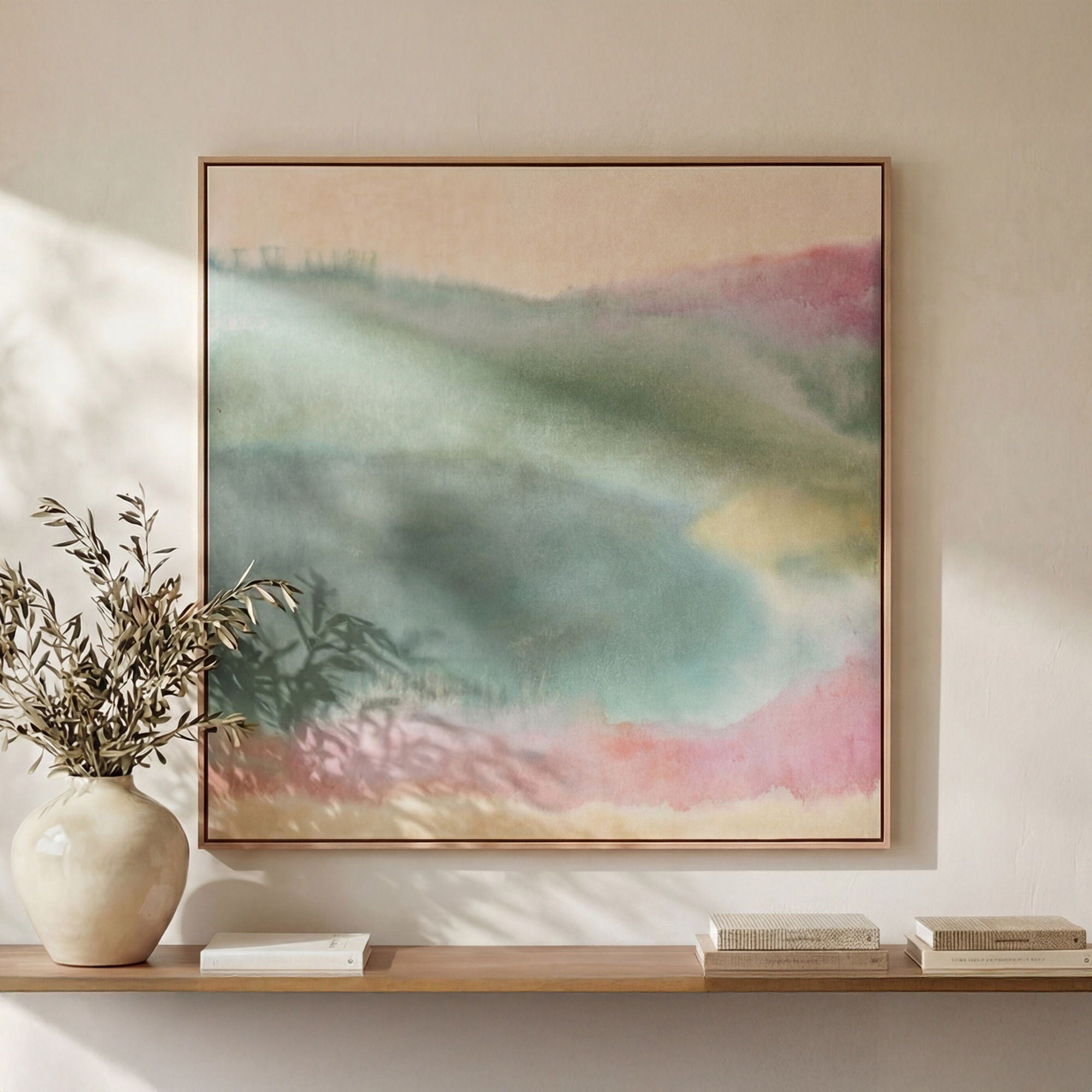 Lotus - Framed Painting - Multicolor - Image 1