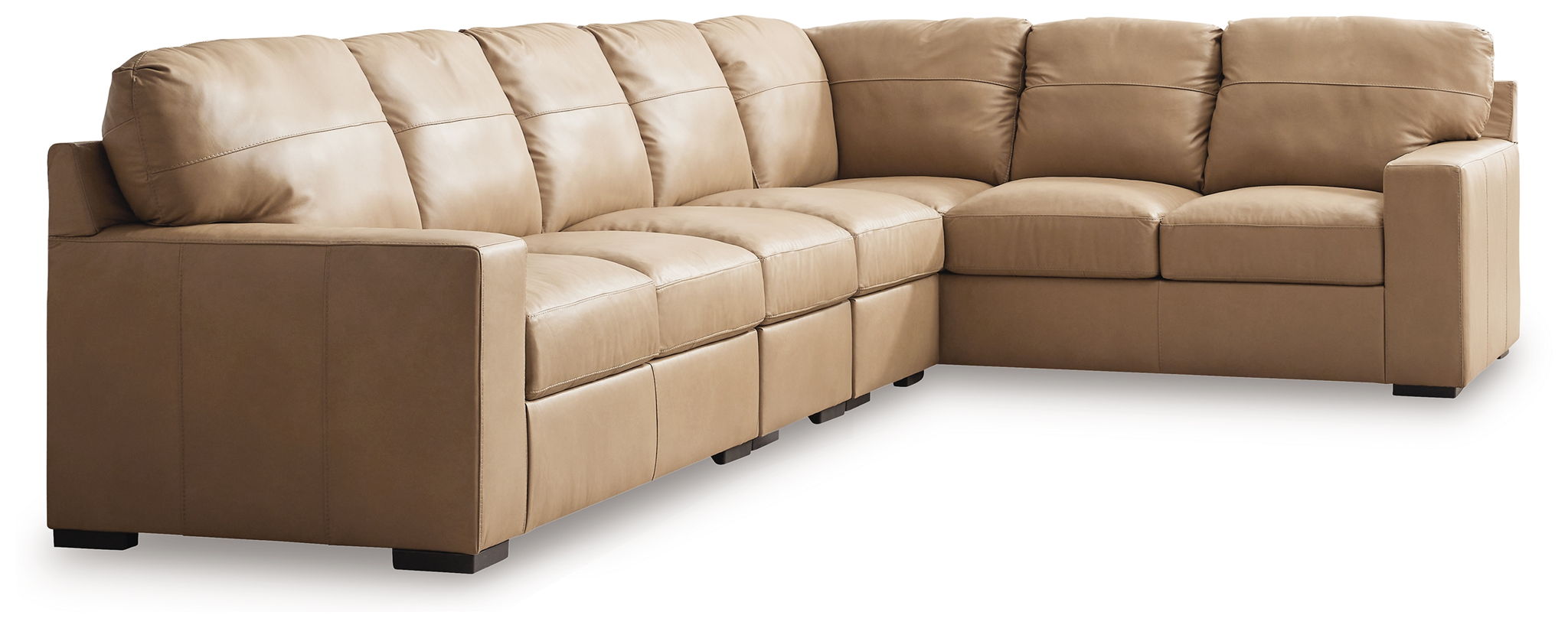 Bandon – 4-Piece Sectional With Laf Loveseat – Leather Match – Toffee