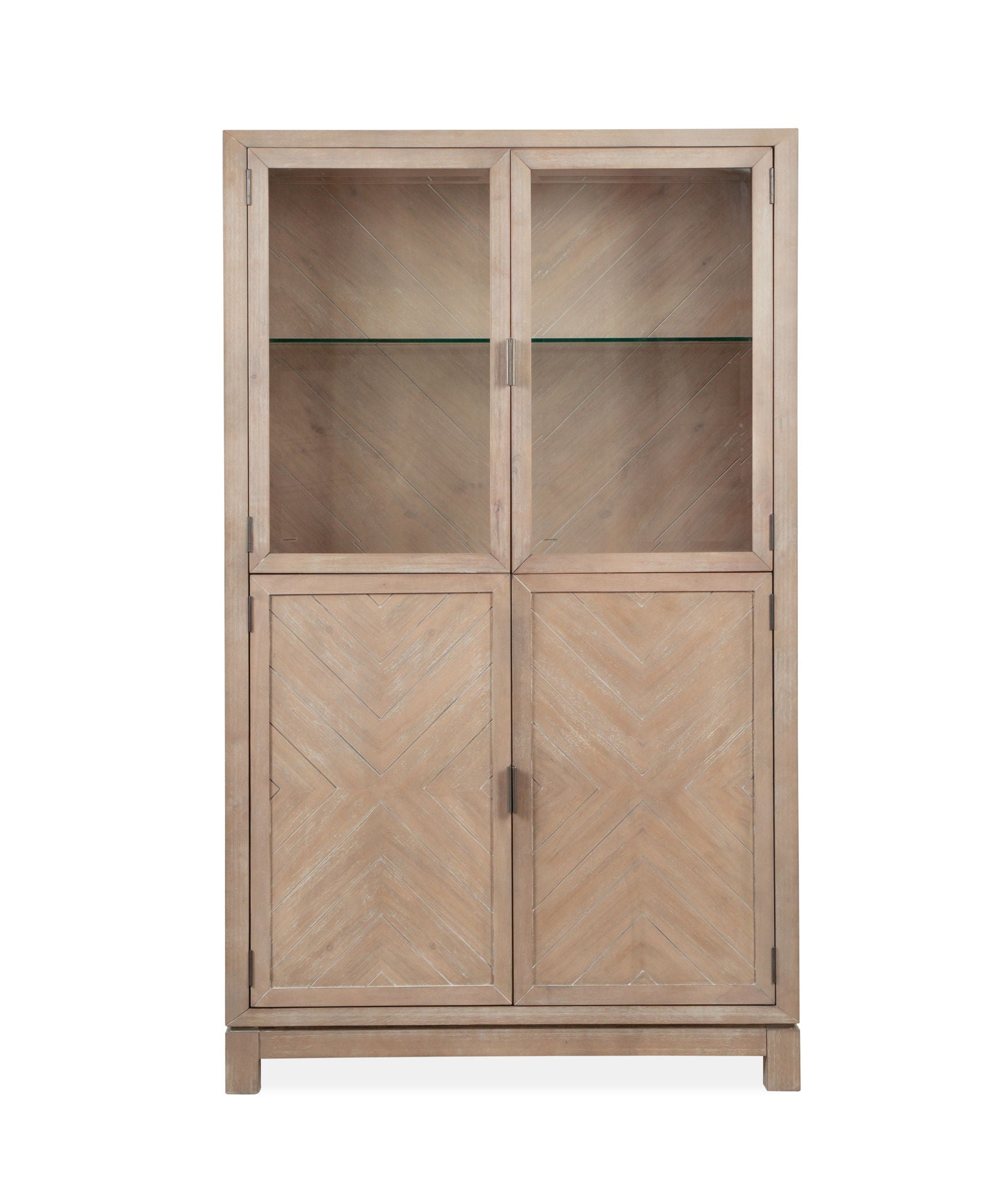 Ainsley – Display Cabinet – Cerused Khaki