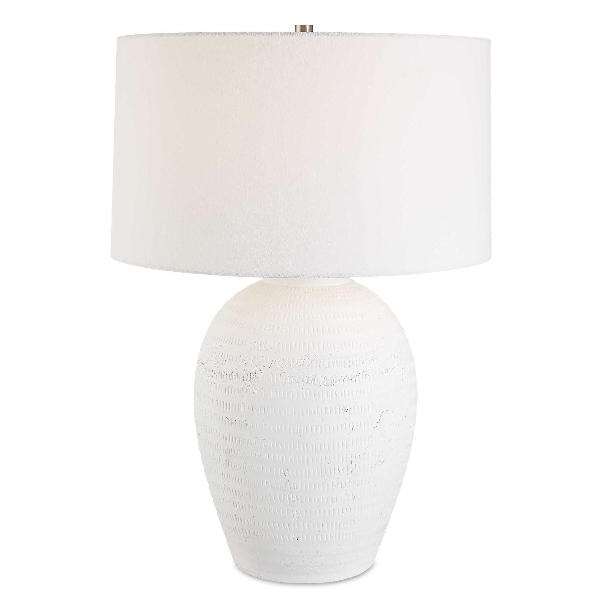 Reyna - Chalk Table Lamp - White - Image 1