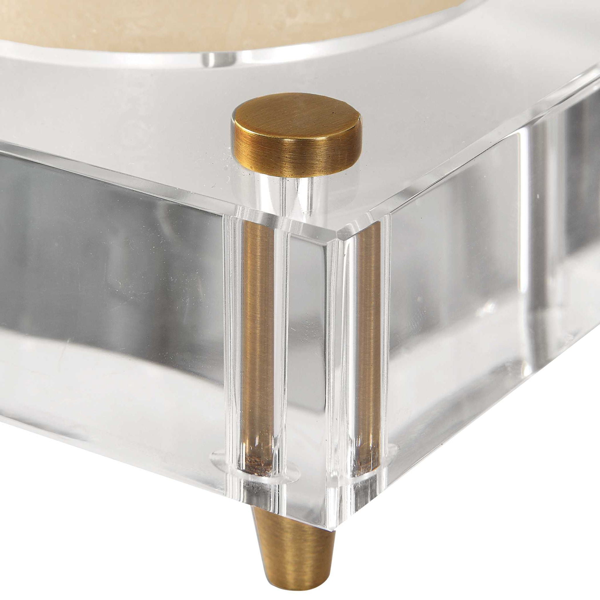 Claire - Crystal Block Candleholders (Set of 2) - Beige - Image 3