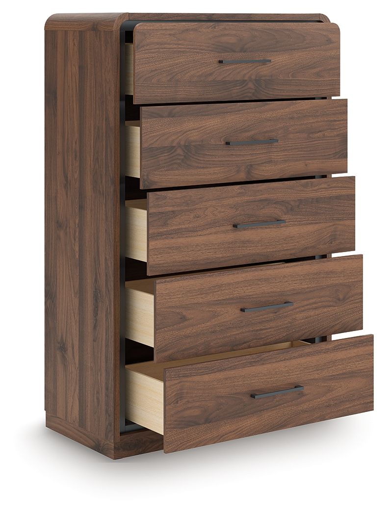 Fortlorn - Five Drawer Chest - Walnut Brown - Image 3