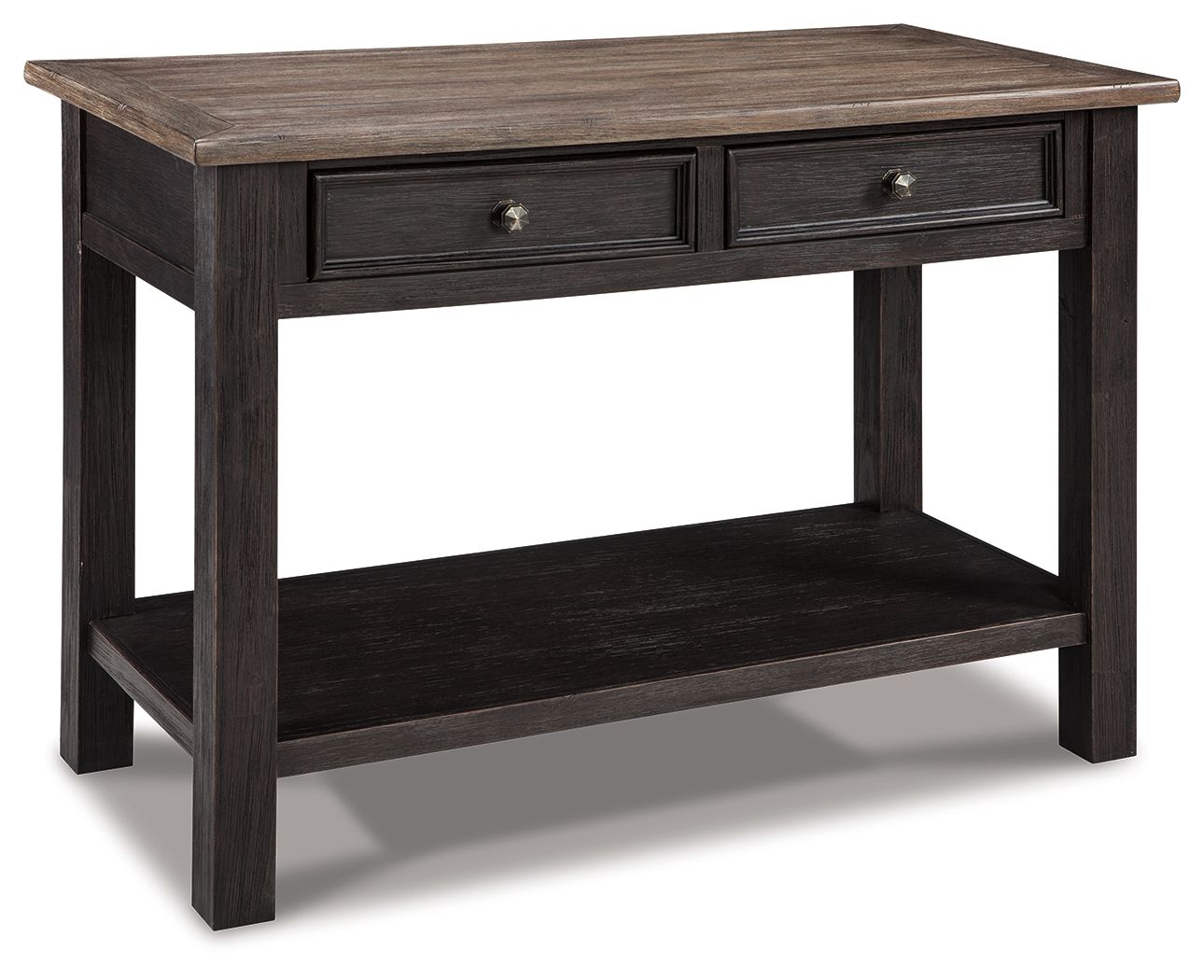 Tyler Creek – Sofa Table – Grayish Brown / Black