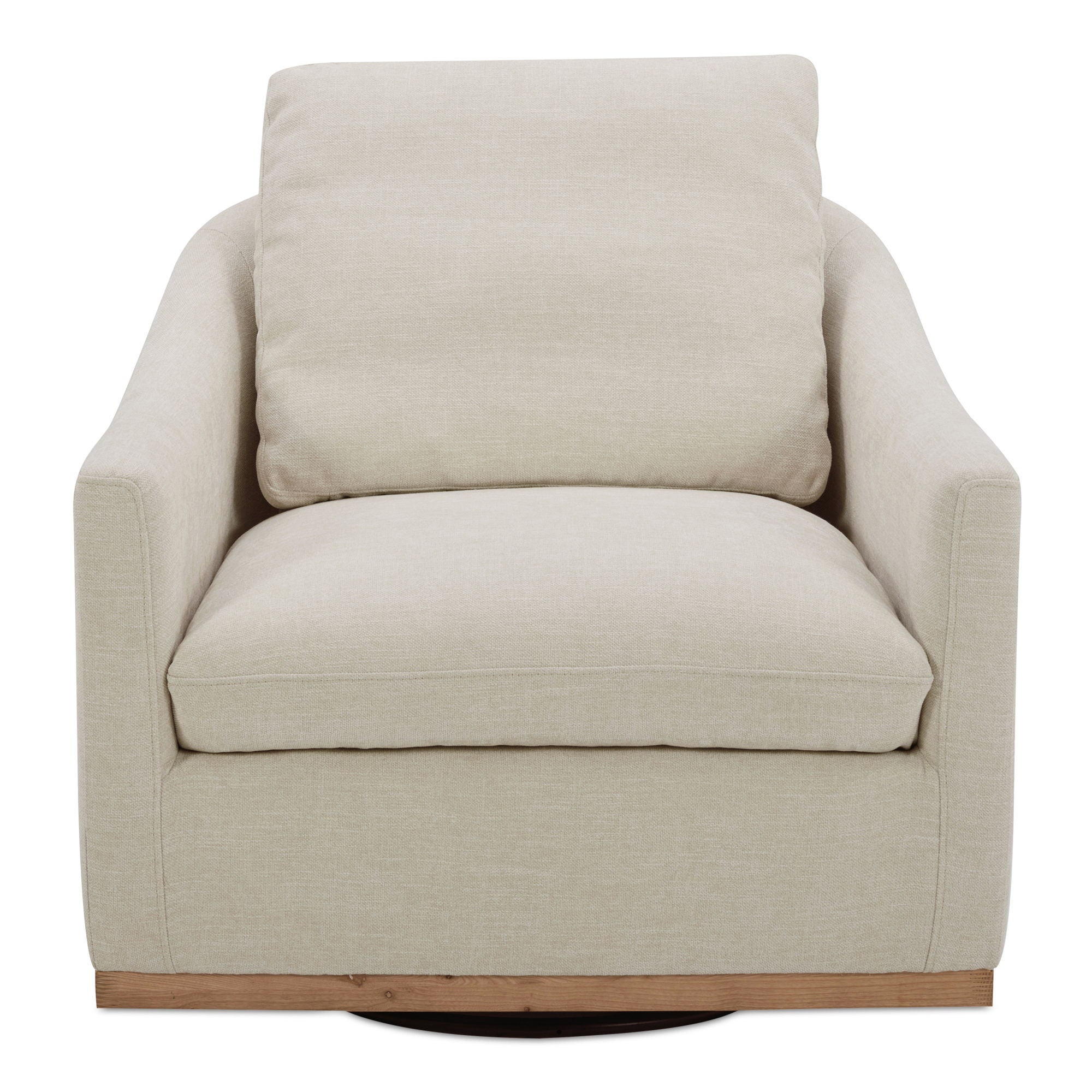 Linden – Fabric Swivel Chair – Soft Beige