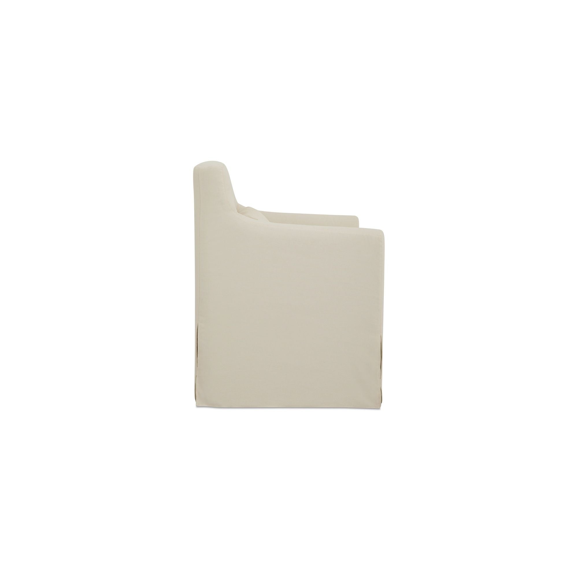 Lydia - Outdoor Slipcover Dining Chair - Cream - Image 3