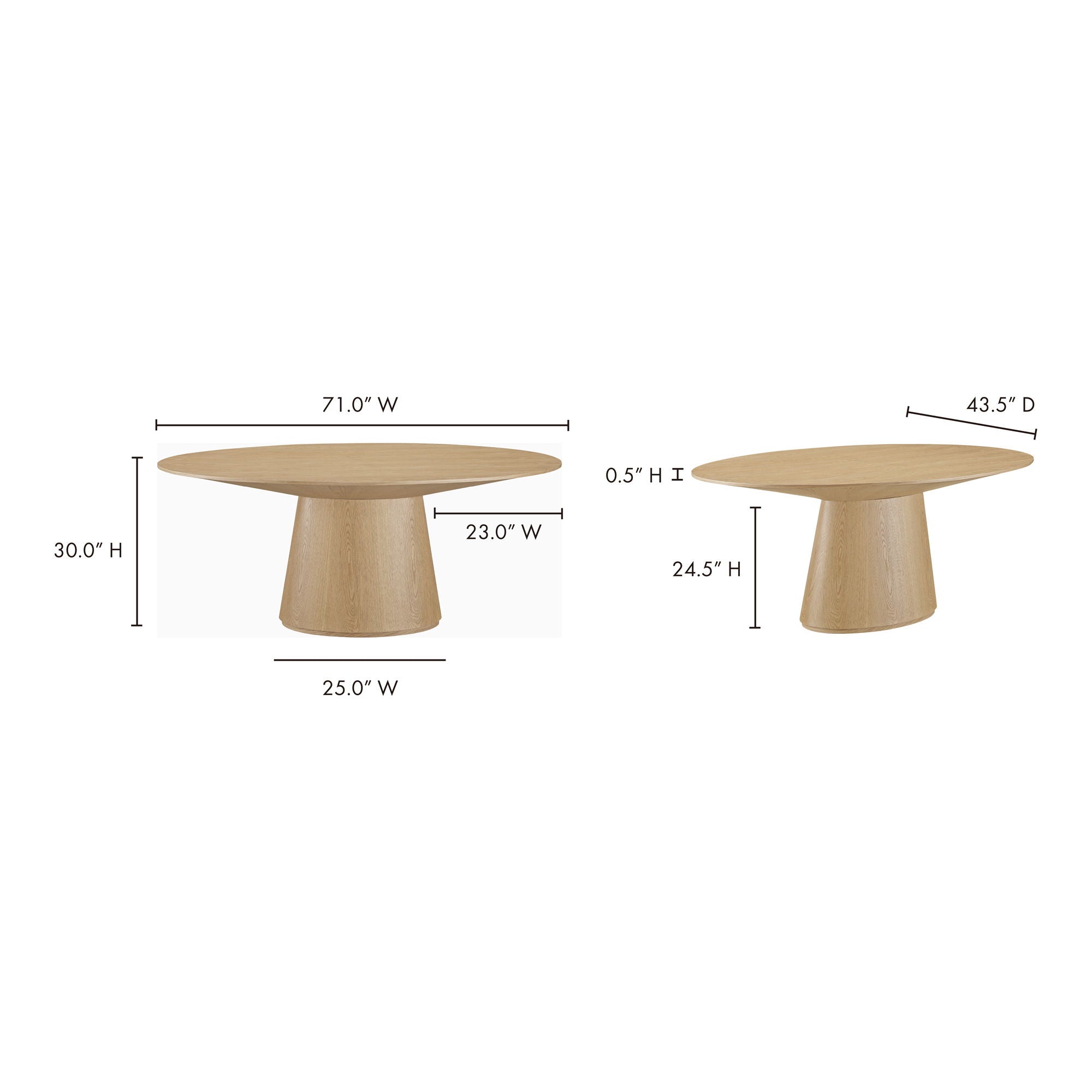 Otago - Oval Dining Table - Natural - Image 3