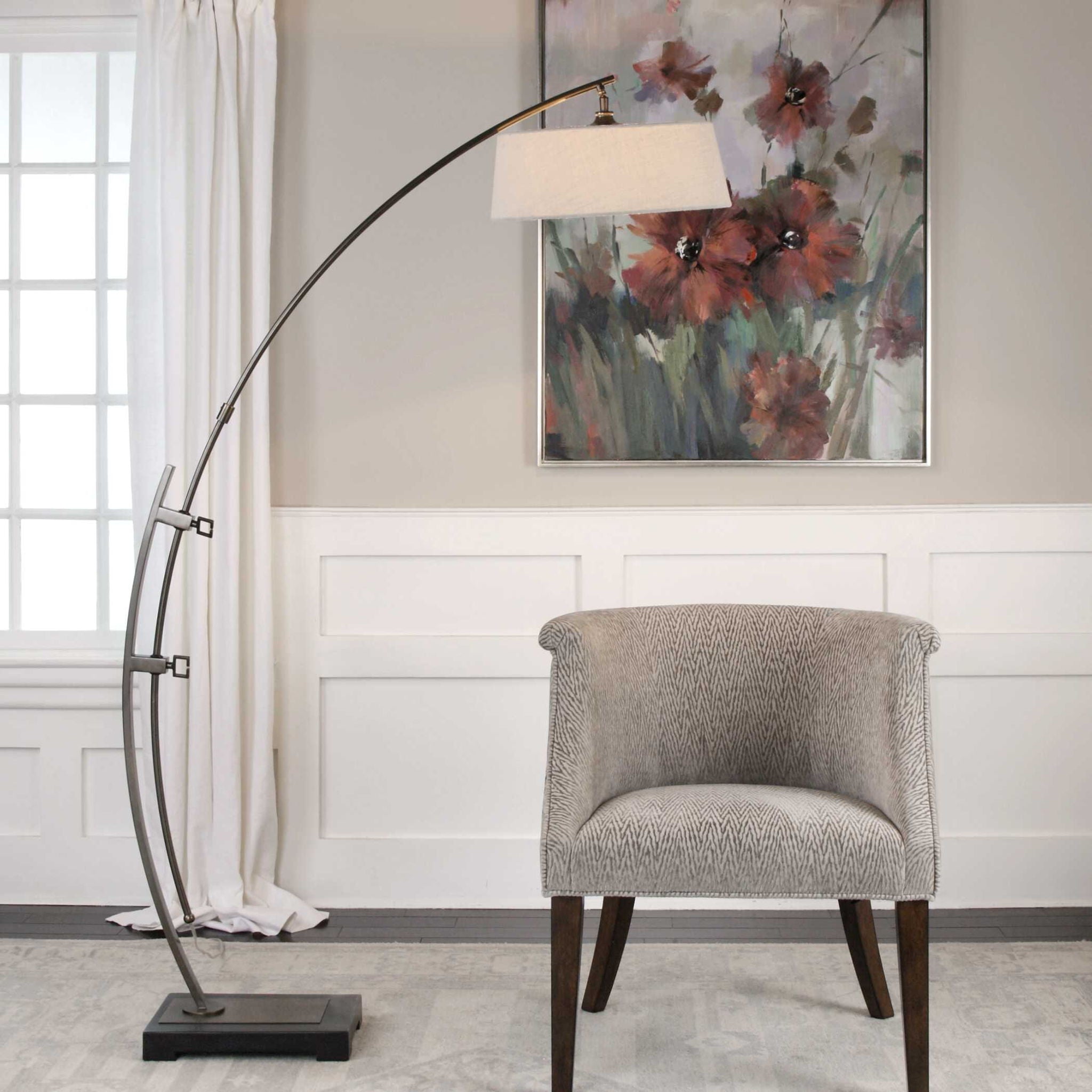 Calogero - Arc Floor Lamp - Bronze - Image 2