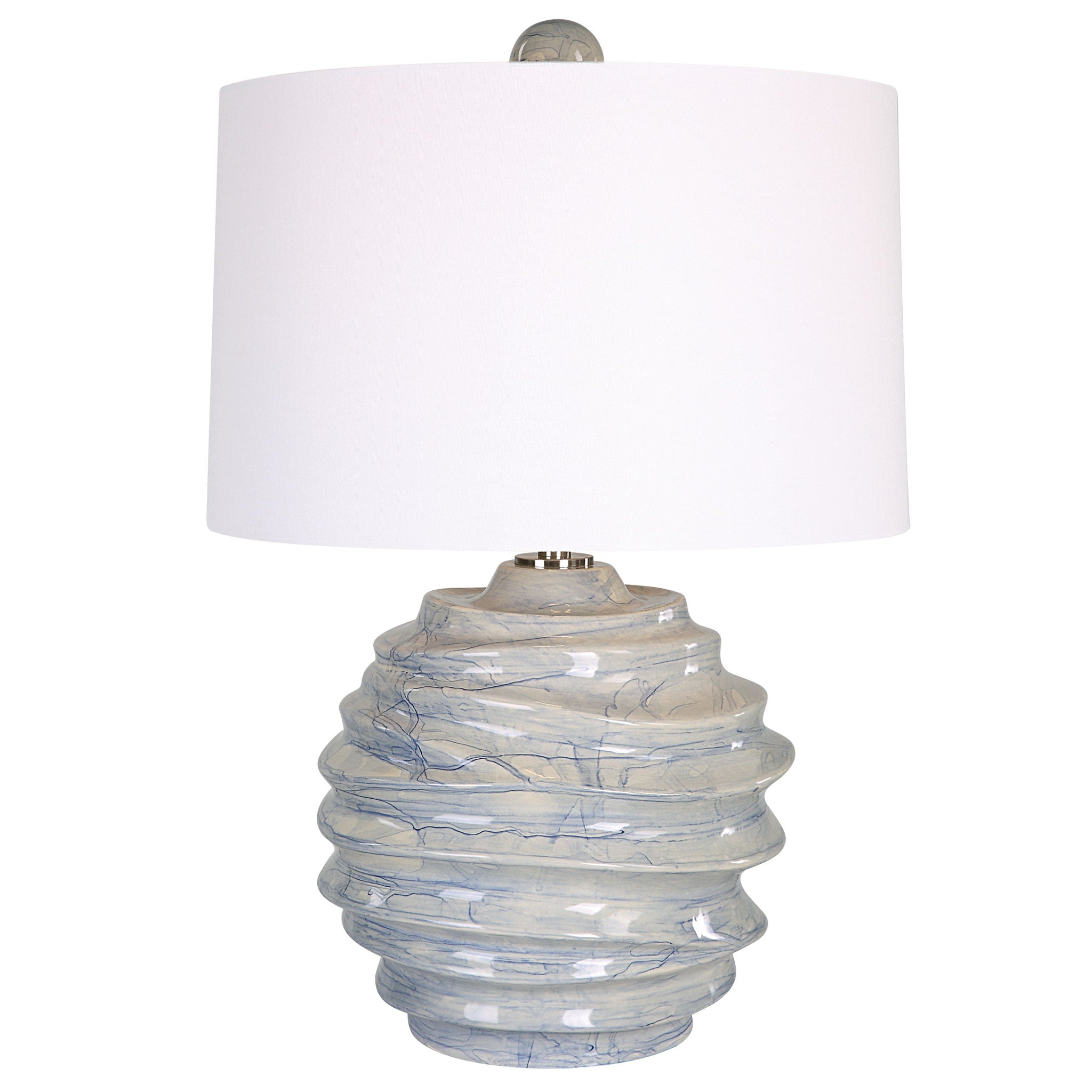 Waves - Blue & White Accent Lamp - Image 1