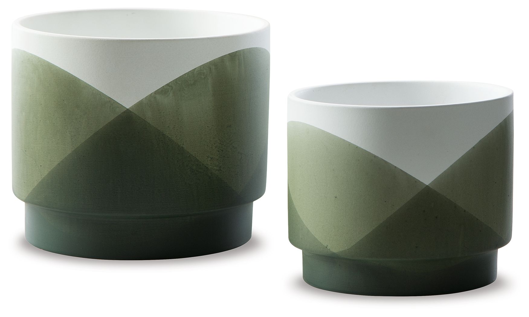 Ardenridge – Planter Set (Set of 2) – Green / White
