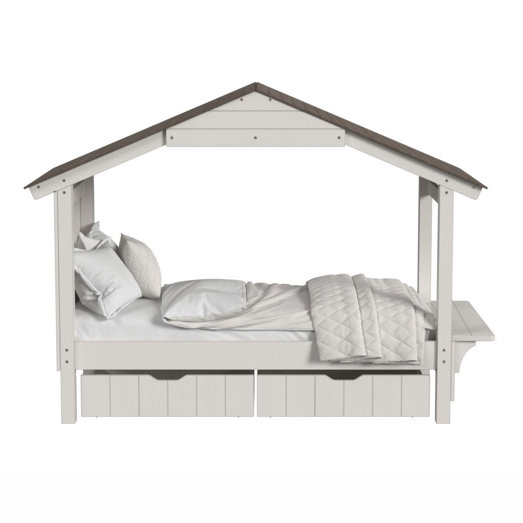 Lodge - Twin Bed With Full Roof - Cookies / Cream - Image 3