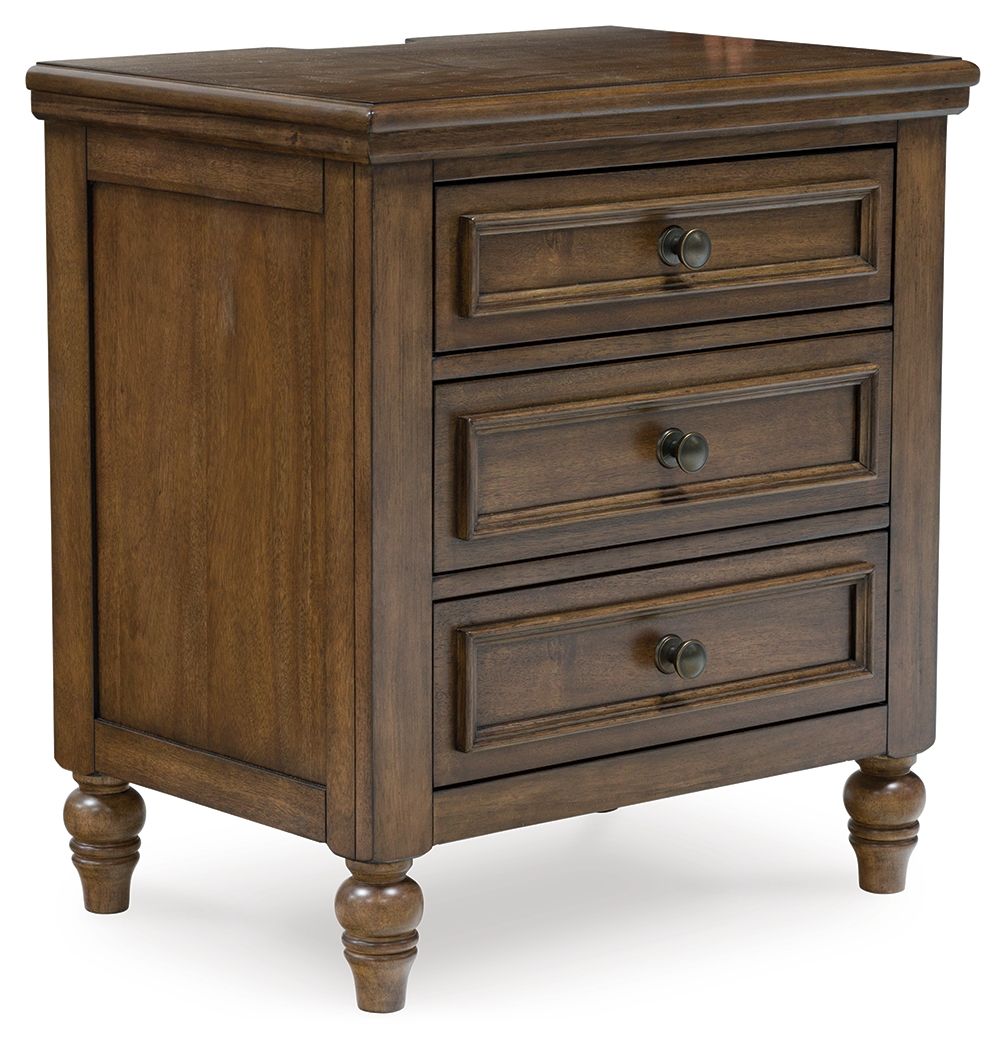 Sturlayne – Three Drawer Night Stand – Brown