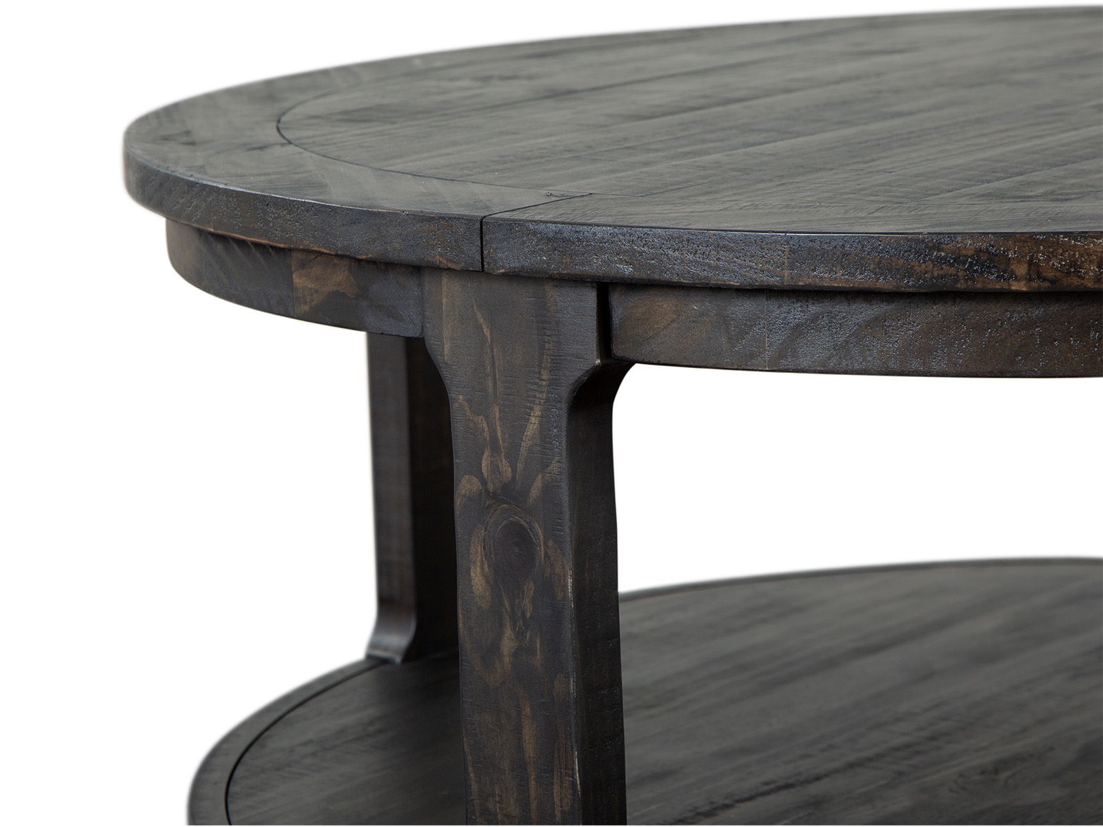 Boswell - Round Cocktail Table (With Casters) - Peppercorn - Image 3