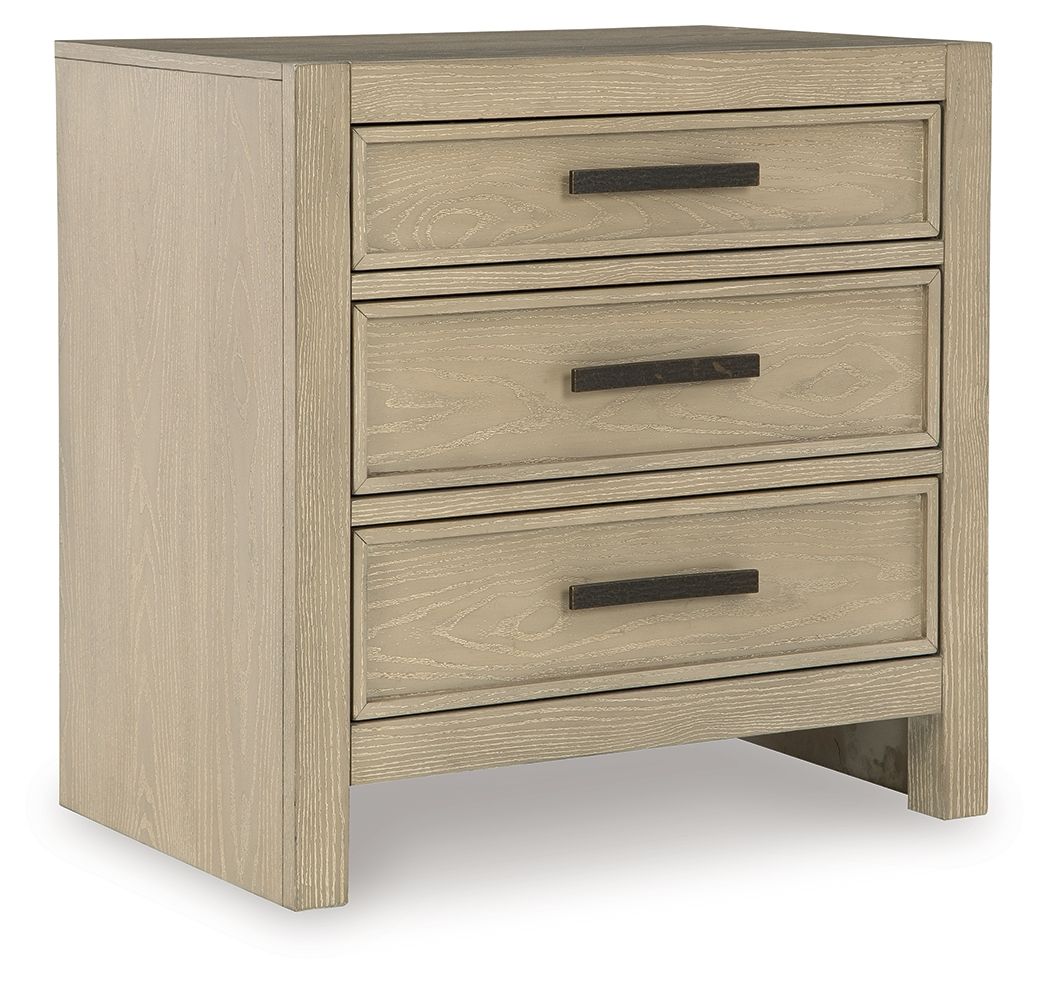 Calmoro – Three Drawer Night Stand – Gray