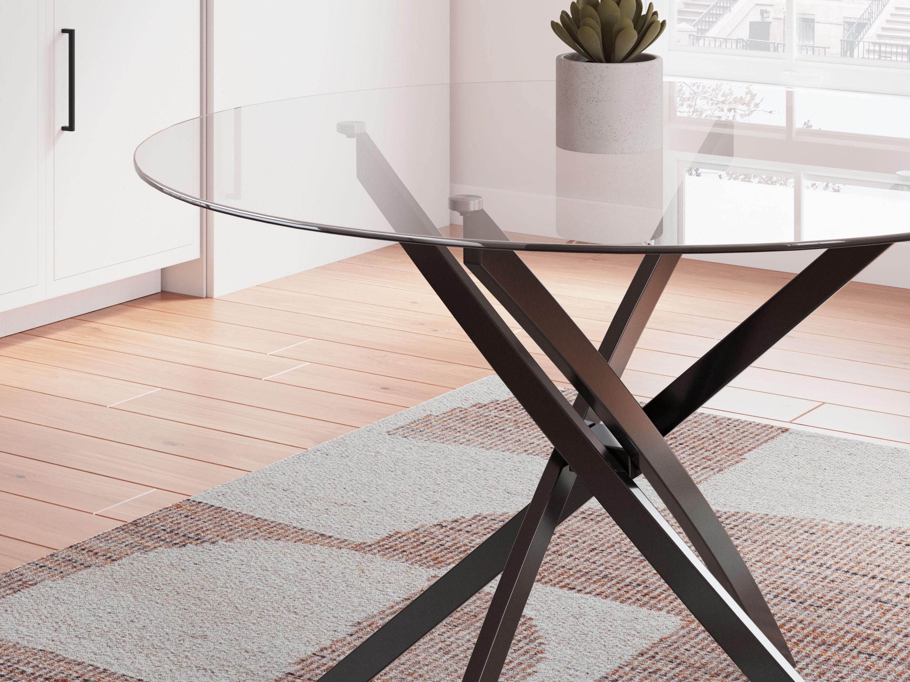 Pharwynn - Round Dining Room Table - Black - Image 2