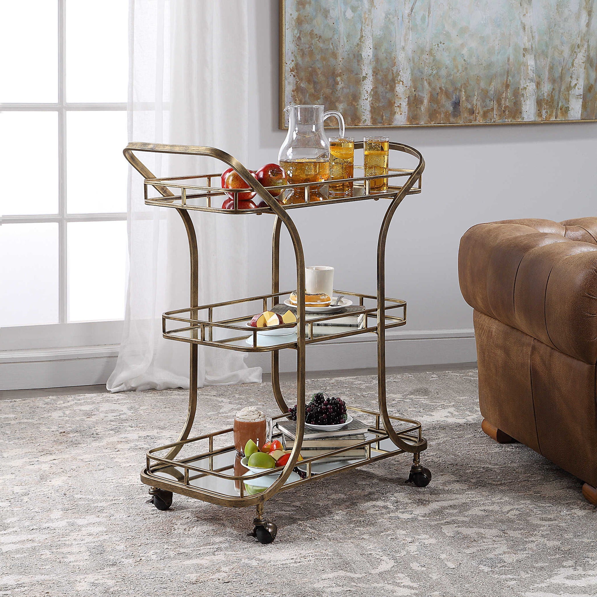 Stassi - Serving Cart - Gold - Image 3