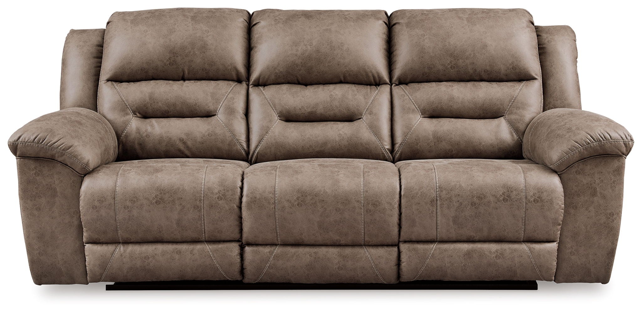 Stoneland – Power Reclining Sofa – Faux Leather – Fossil